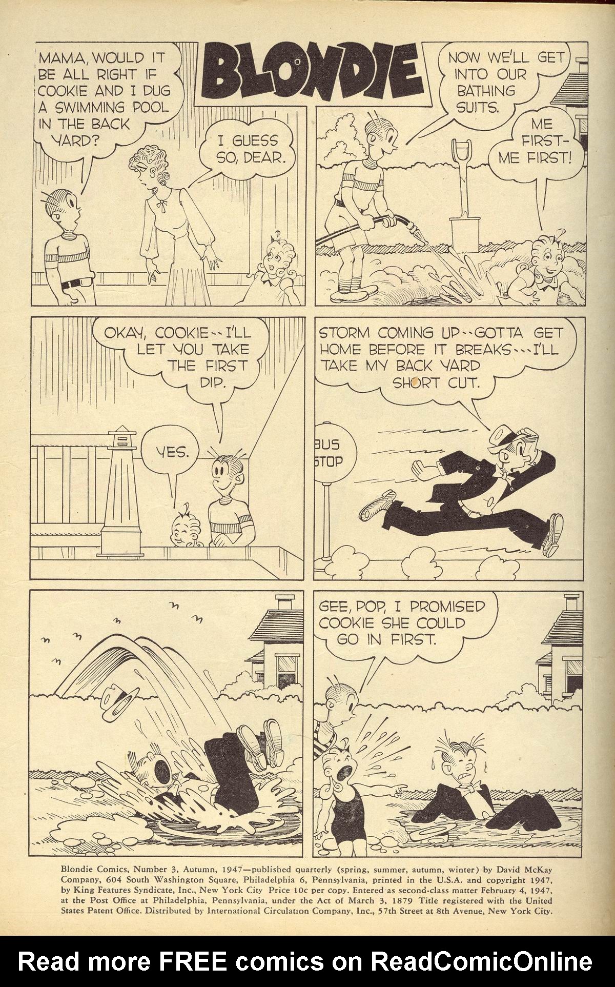 Read online Blondie Comics (1947) comic -  Issue #3 - 2