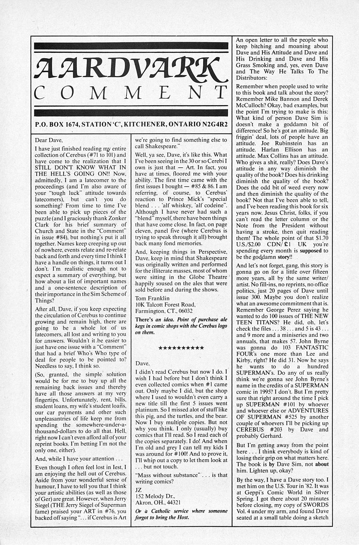 Read online Cerebus comic -  Issue #110 - 22