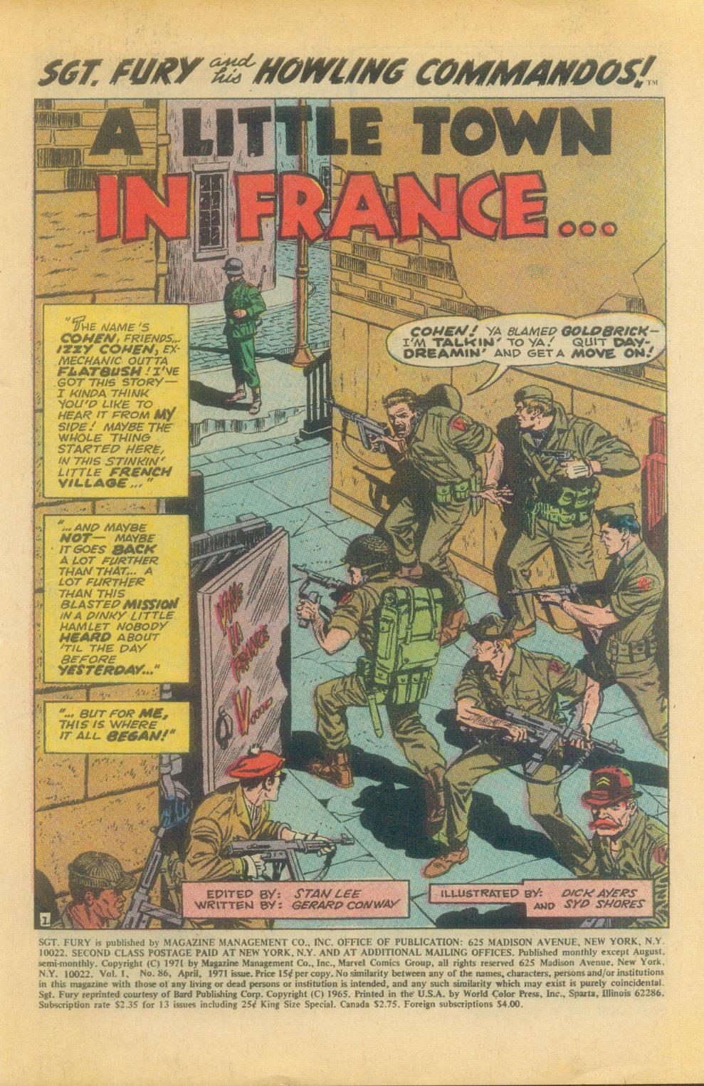 Read online Sgt. Fury comic -  Issue #86 - 3