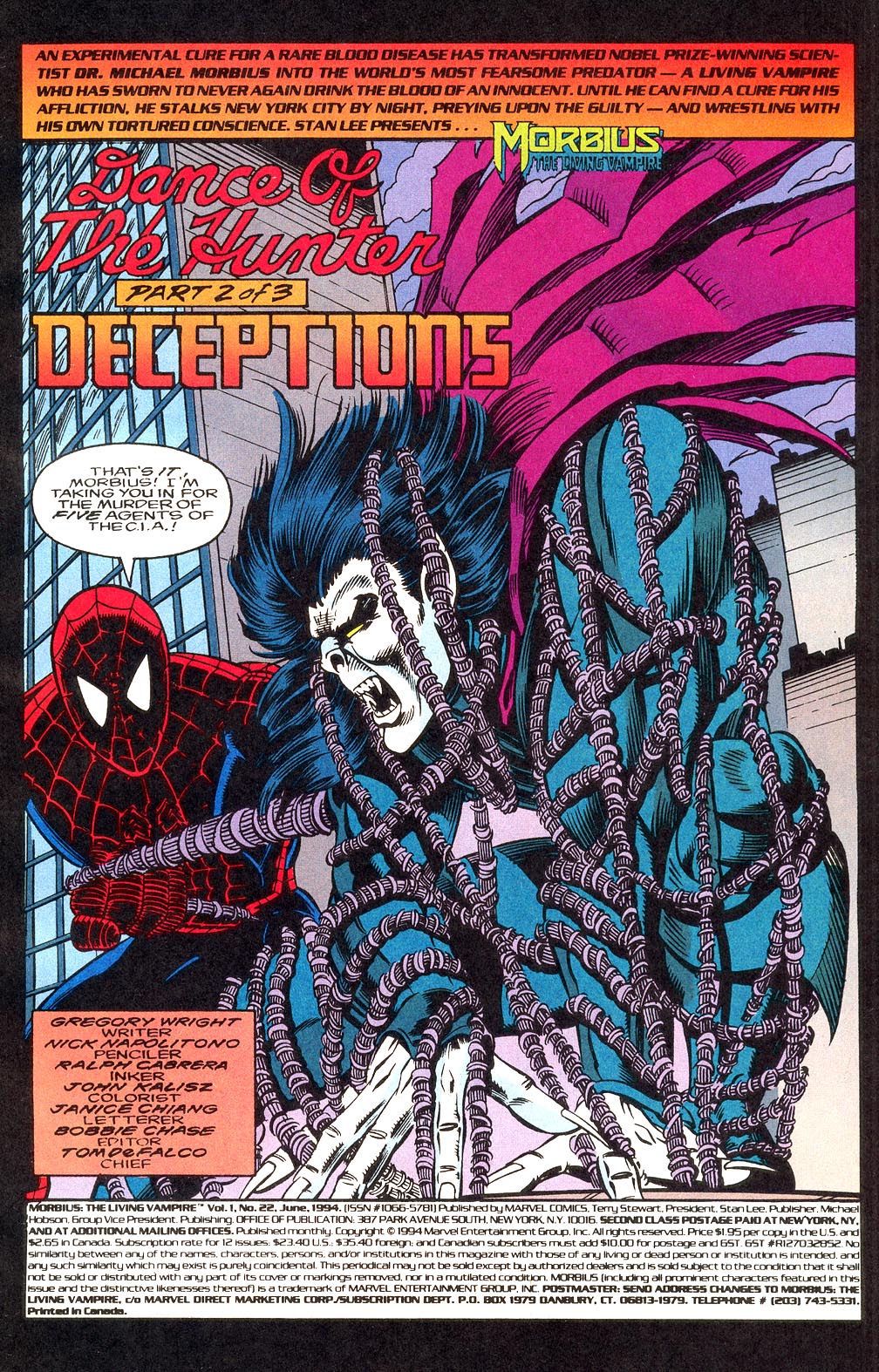 Read online Morbius: The Living Vampire (1992) comic -  Issue #22 - 2