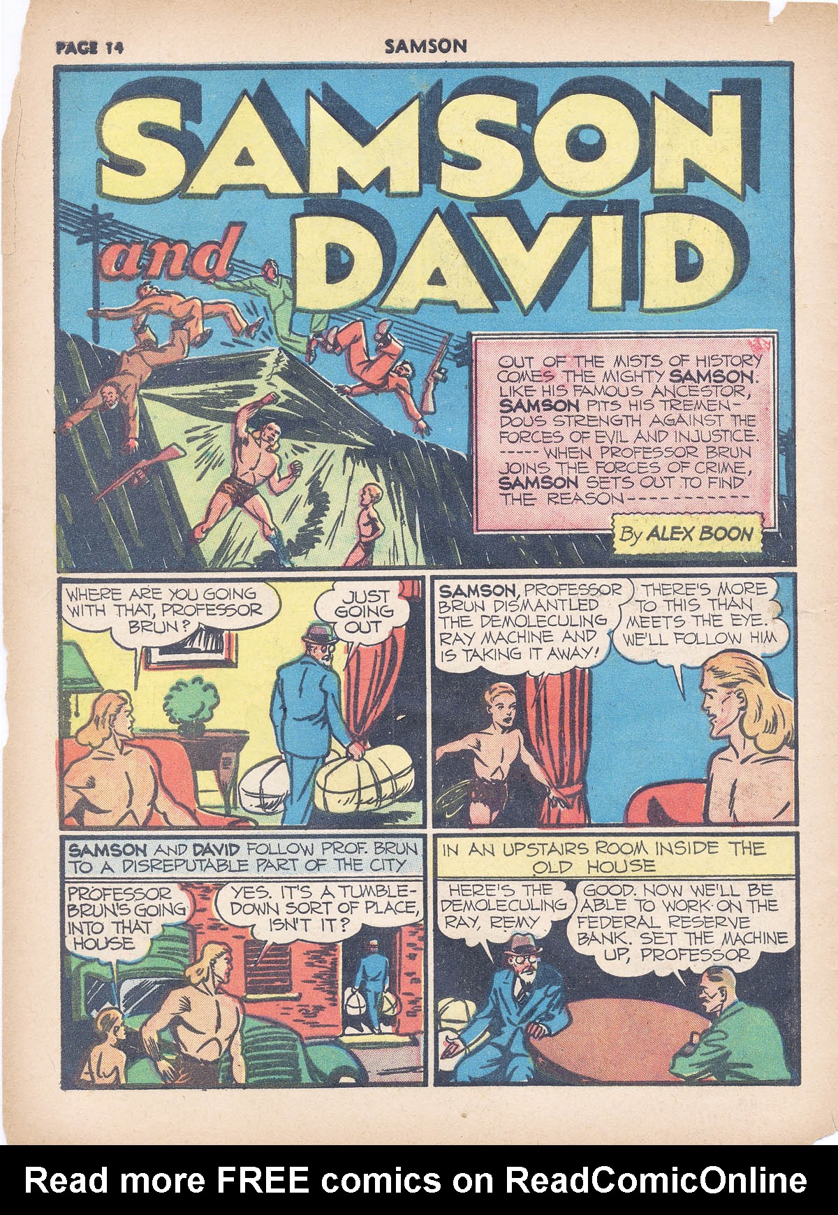 Read online Samson (1940) comic -  Issue #4 - 16