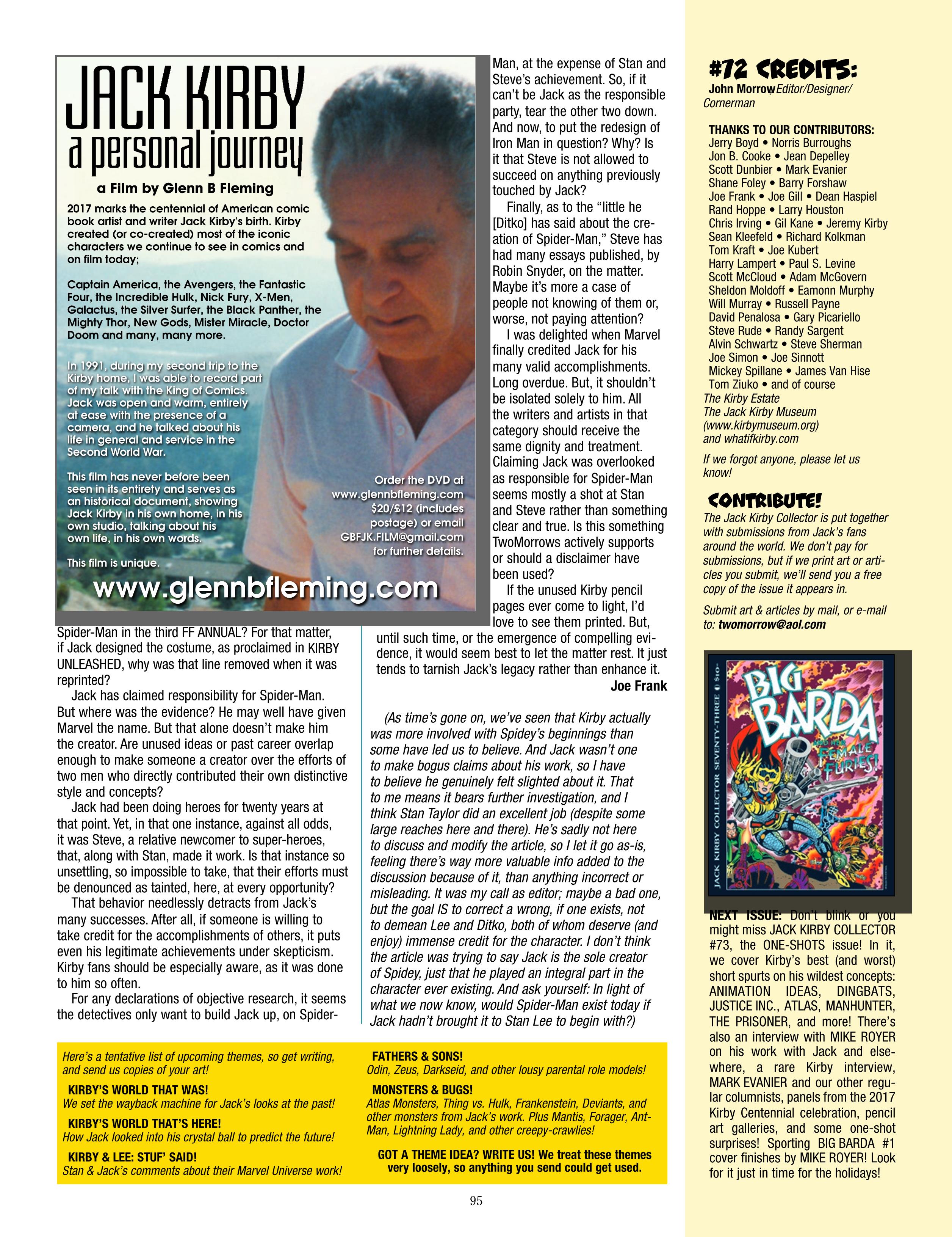 Read online The Jack Kirby Collector comic -  Issue #72 - 97