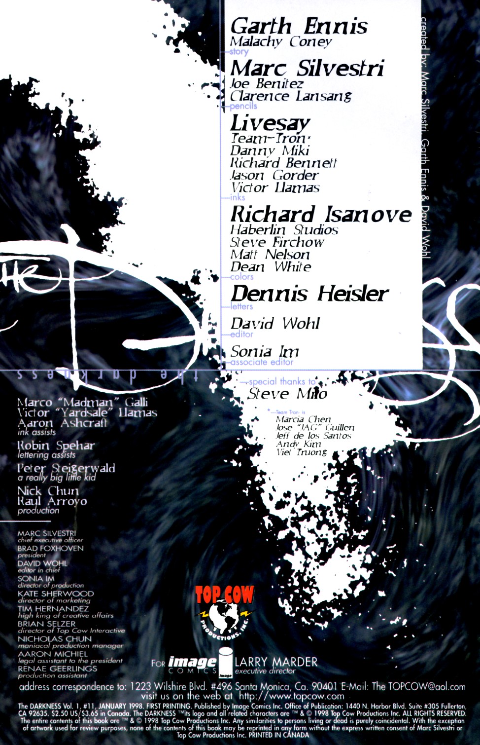 Read online The Darkness (1996) comic -  Issue #11 - 2