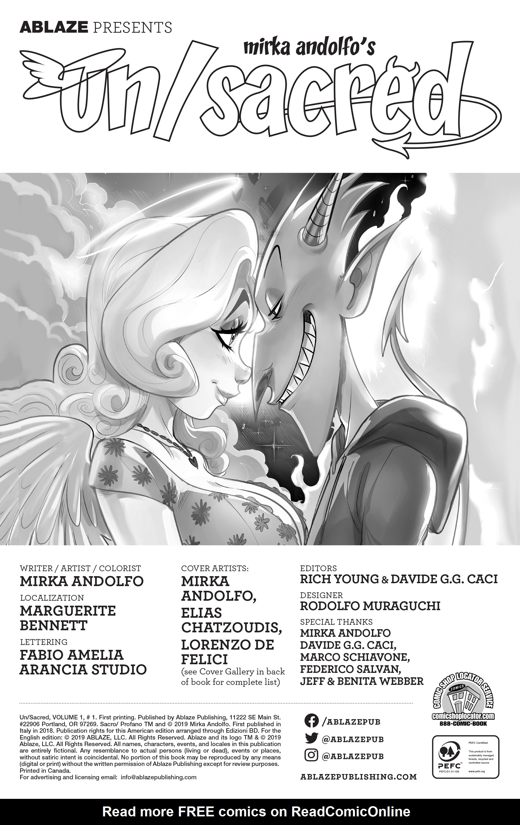 Read online Mirka Andolfo Un/Sacred comic -  Issue #1 - 2