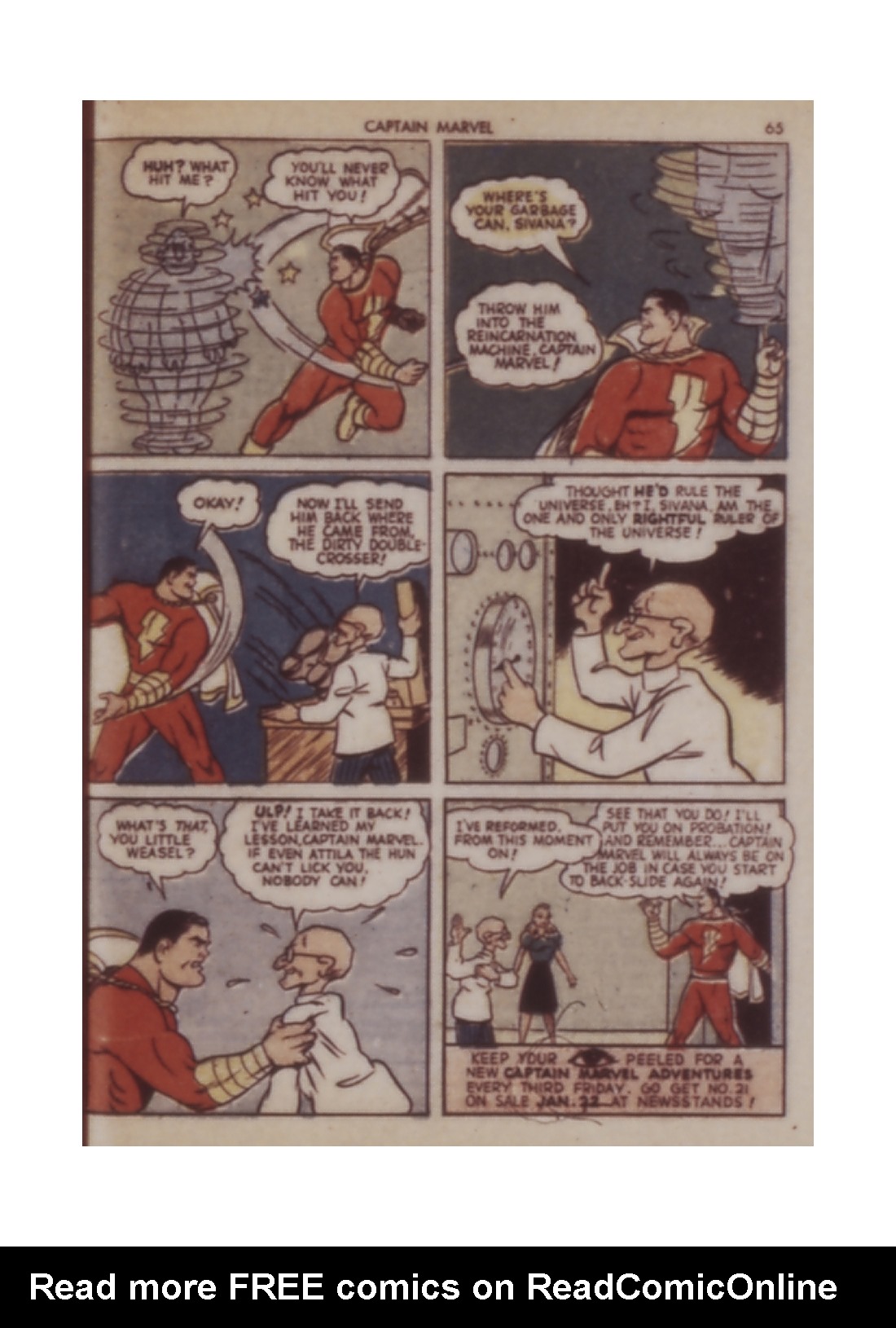 Read online Captain Marvel Adventures comic -  Issue #20 - 65