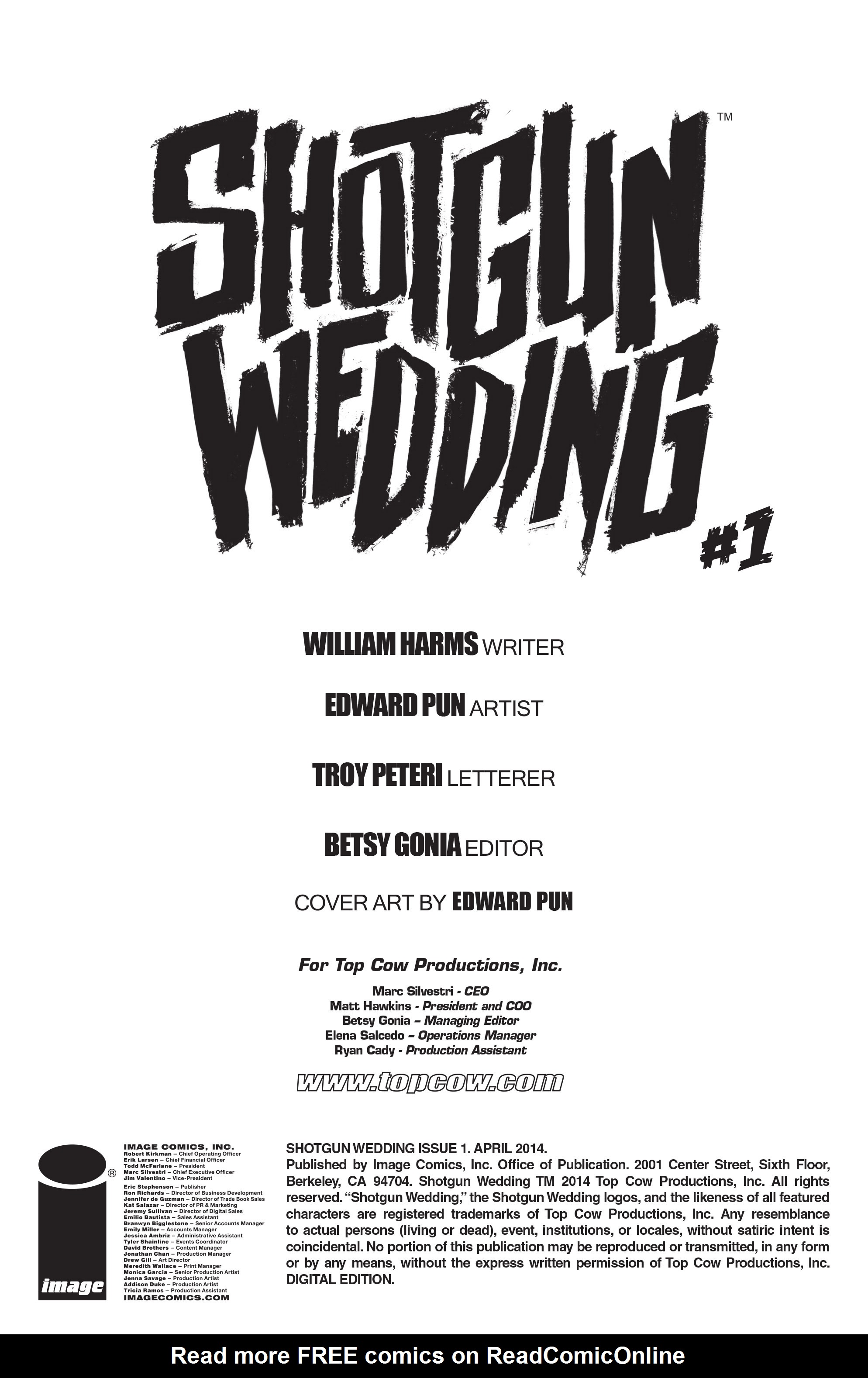Read online Shotgun Wedding comic -  Issue #1 - 2