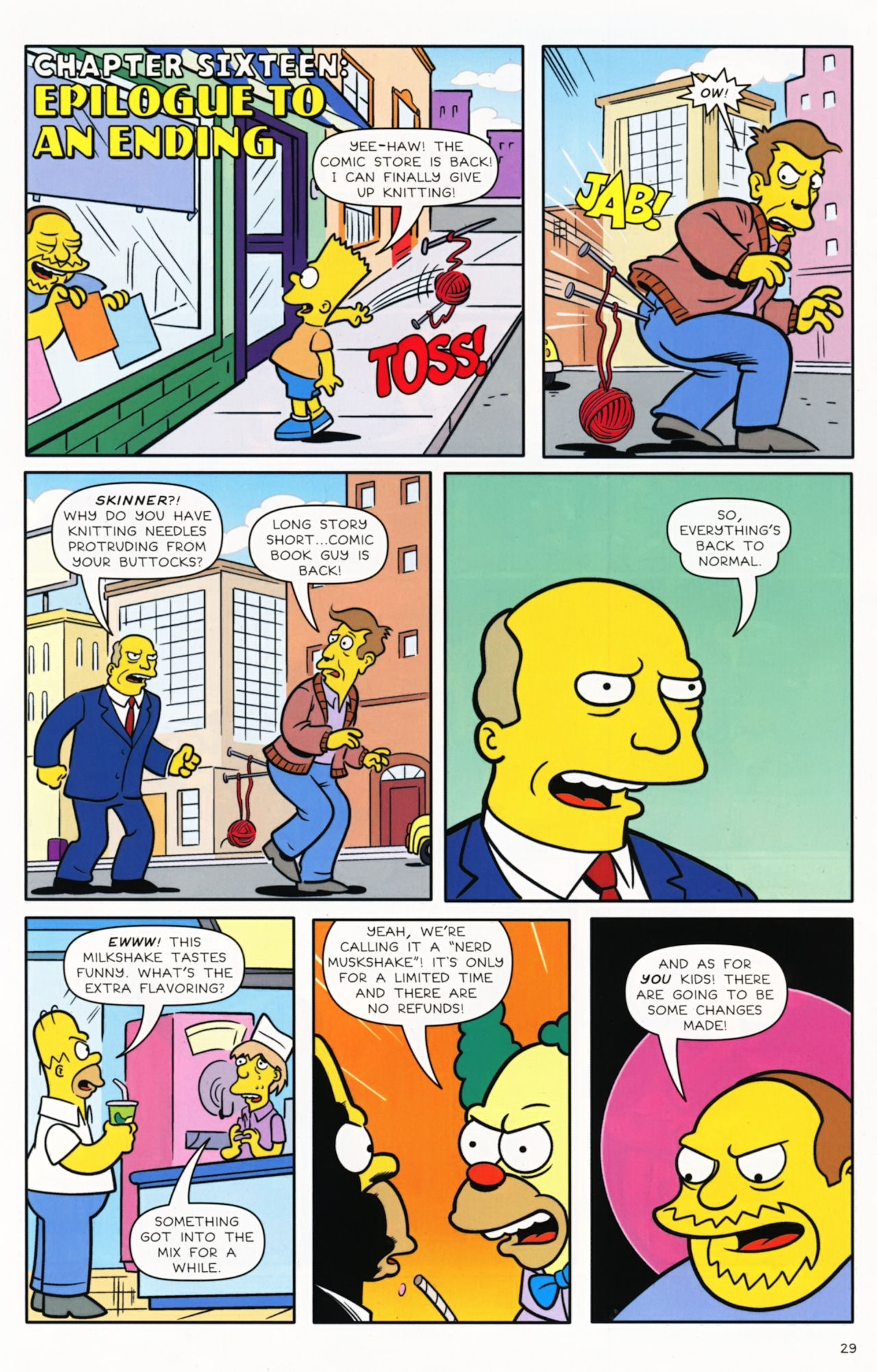 Read online Bongo Comics presents Comic Book Guy: The Comic Book comic -  Issue #5 - 31