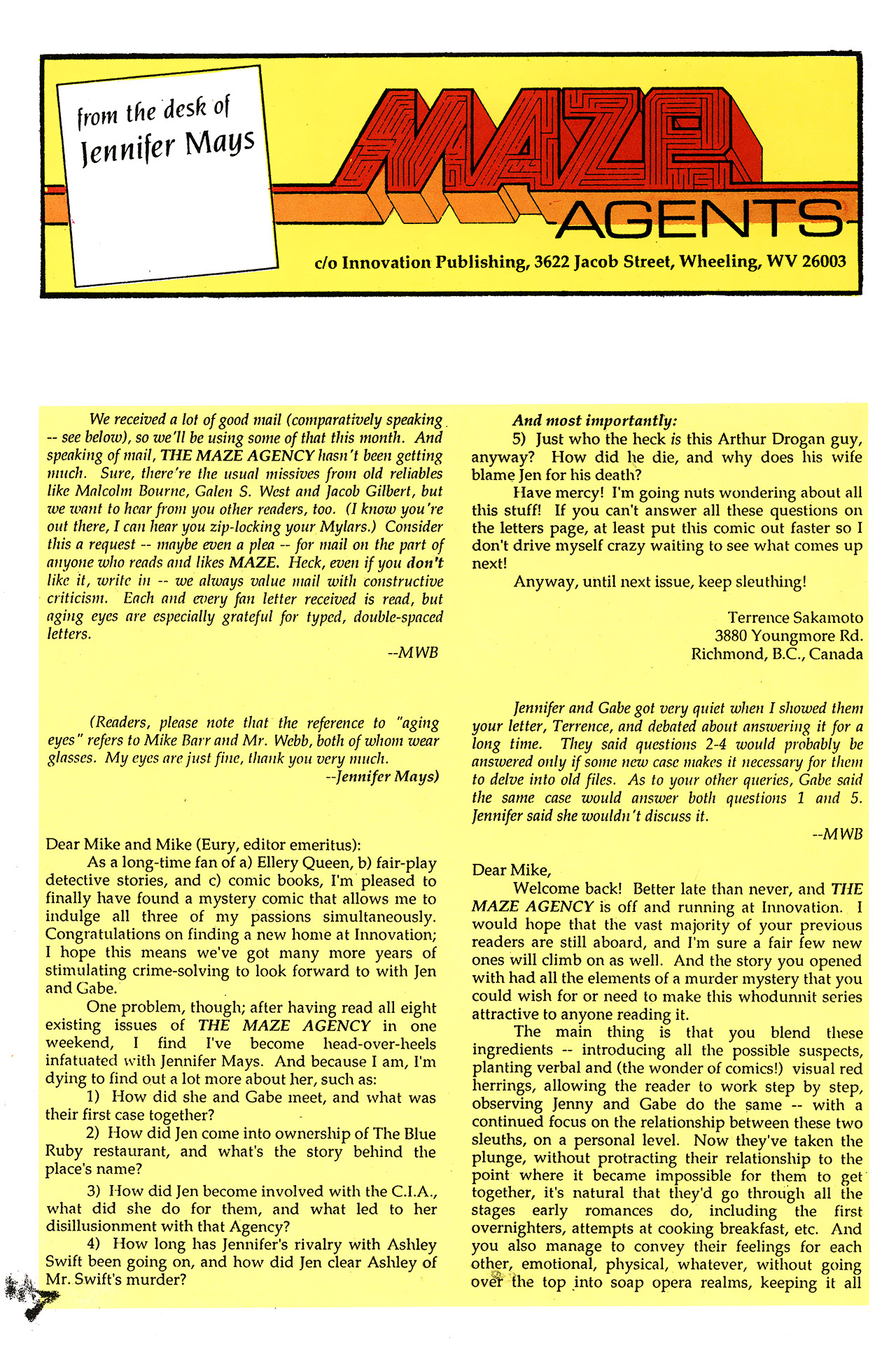 Read online Maze Agency (1989) comic -  Issue #12 - 11