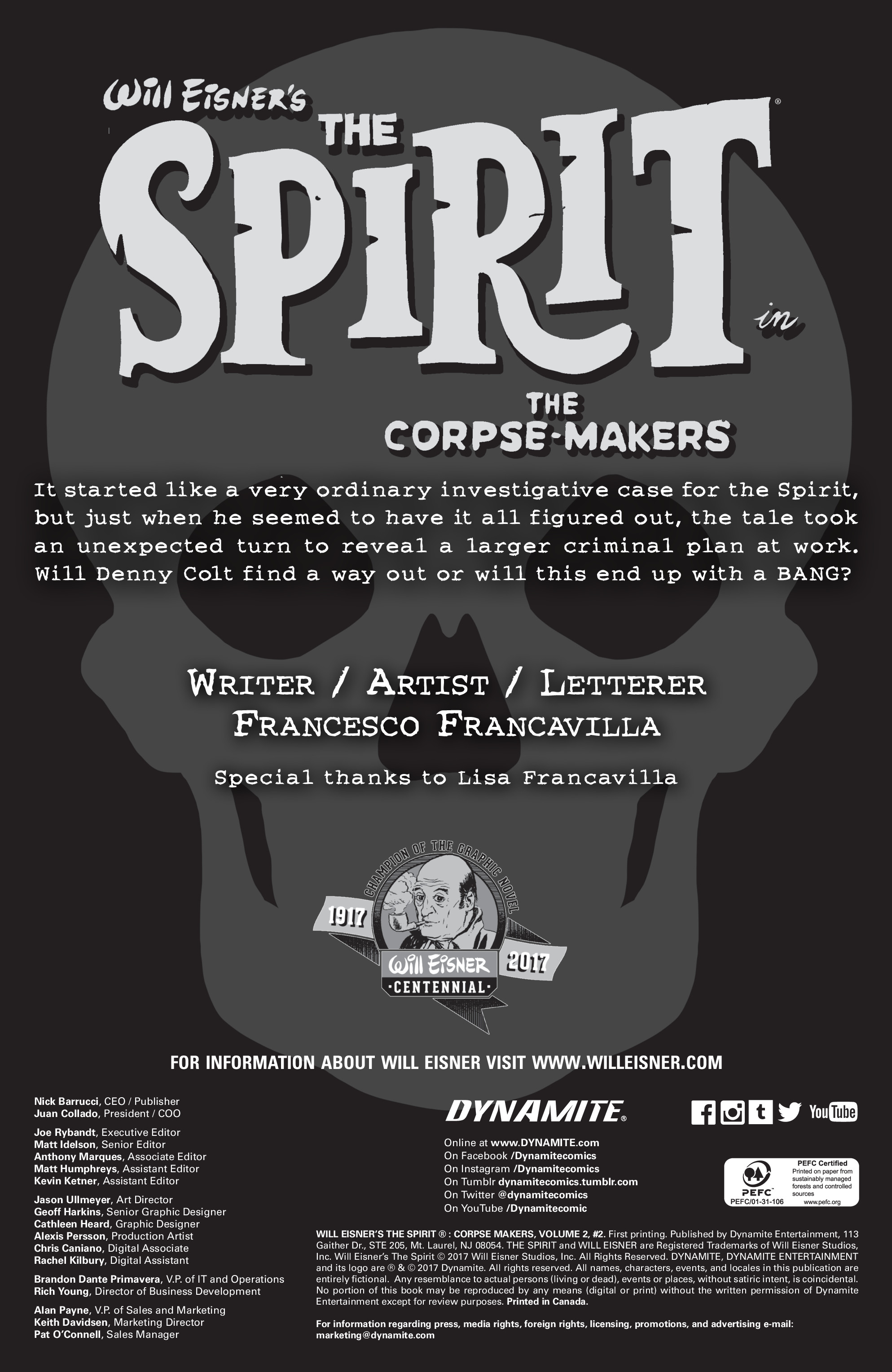Read online Will Eisner's The Spirit: The Corpse Makers comic -  Issue #2 - 2