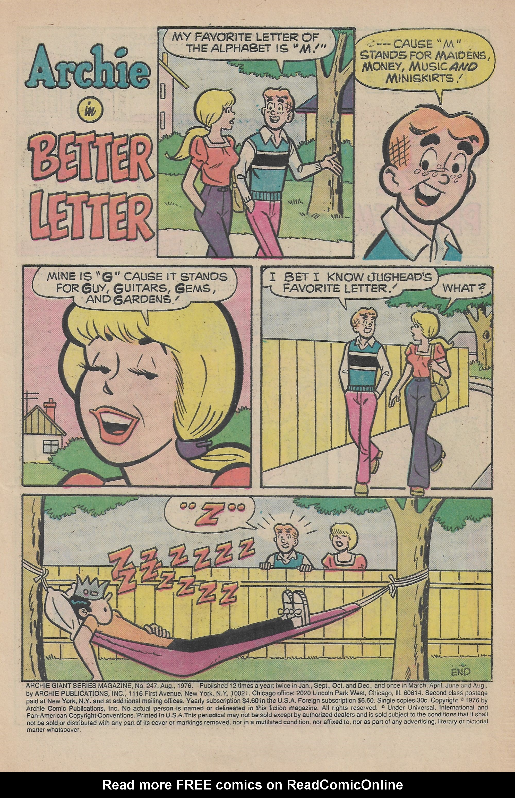 Read online Archie Giant Series Magazine comic -  Issue #247 - 3