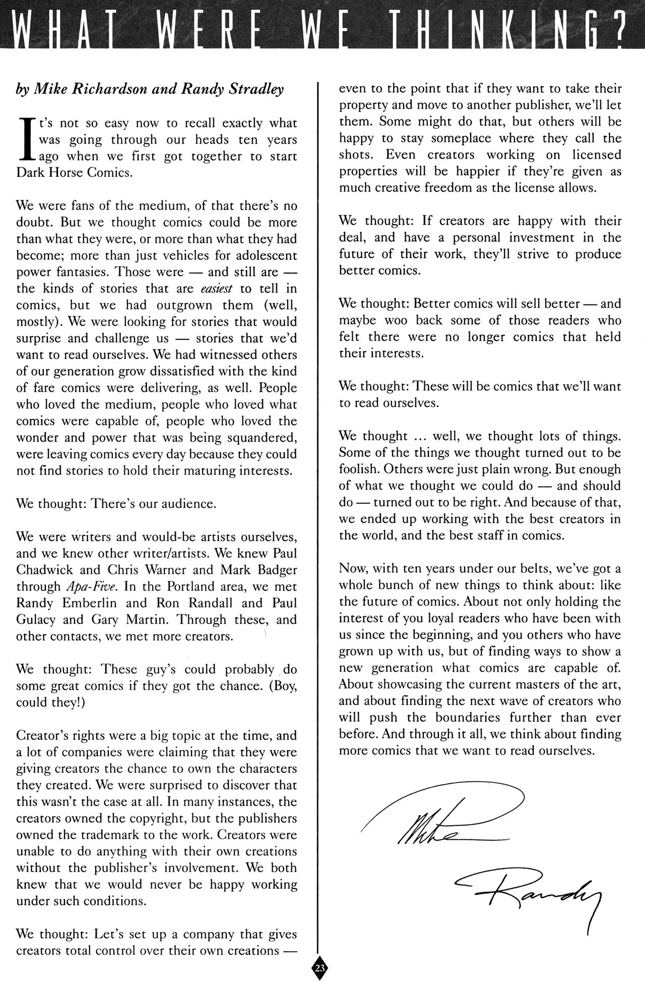 Read online A Decade of Dark Horse comic -  Issue #4 - 25