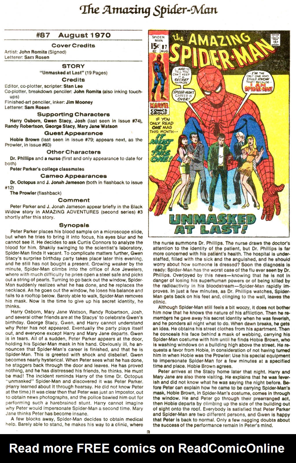 Read online The Official Marvel Index to The Amazing Spider-Man comic -  Issue #4 - 5