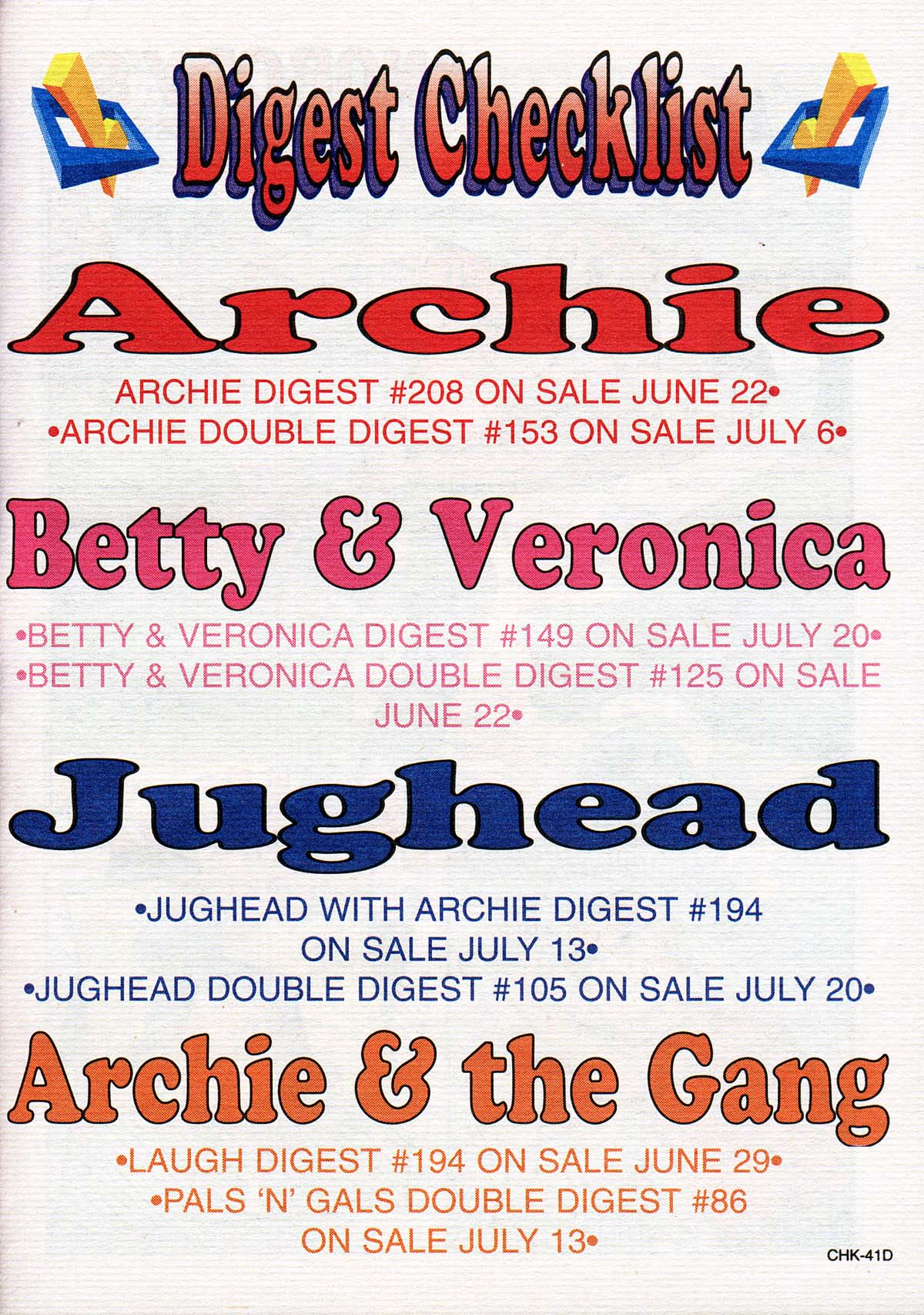 Read online Archie Digest Magazine comic -  Issue #208 - 46