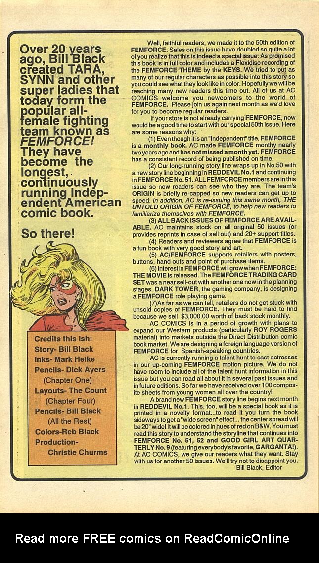 Read online Femforce comic -  Issue #50 - 39