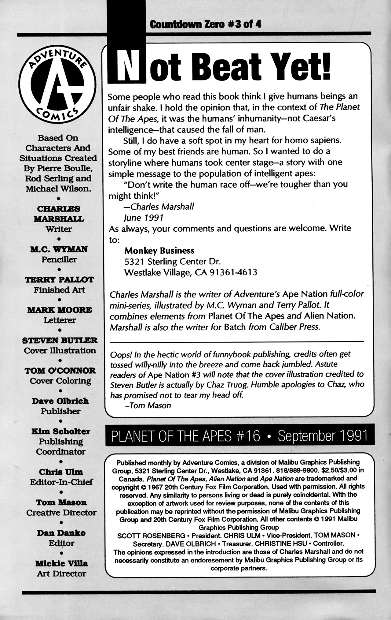 Read online Planet of the Apes (1990) comic -  Issue #16 - 2