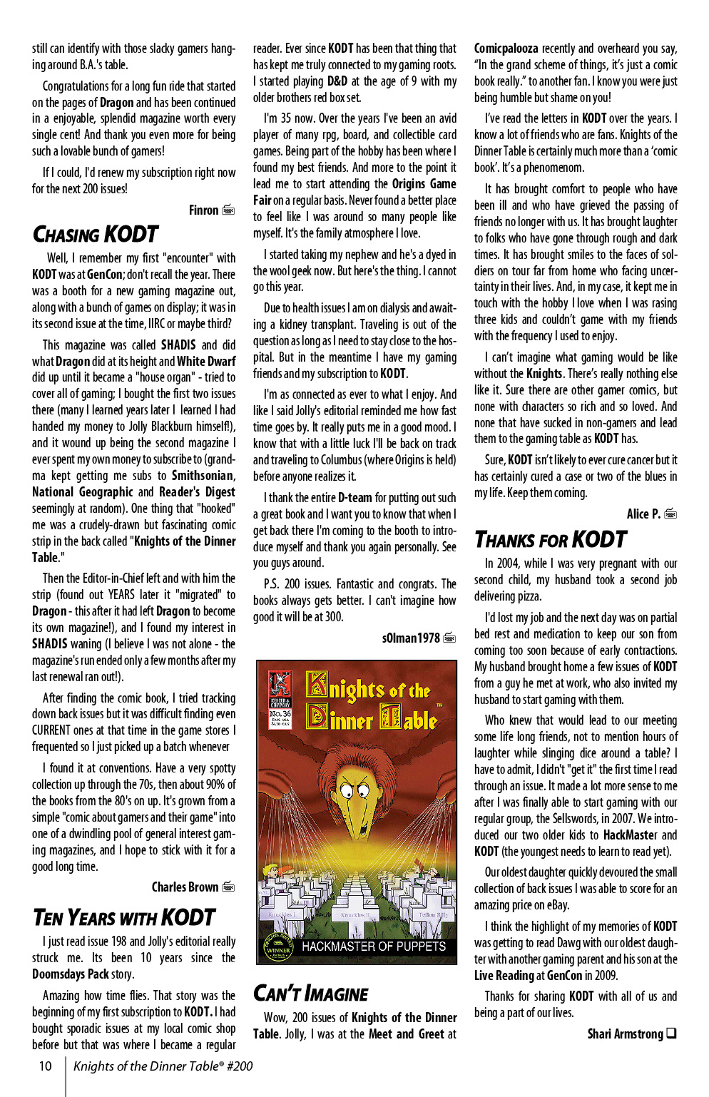 Read online Knights of the Dinner Table comic -  Issue #200 - 12