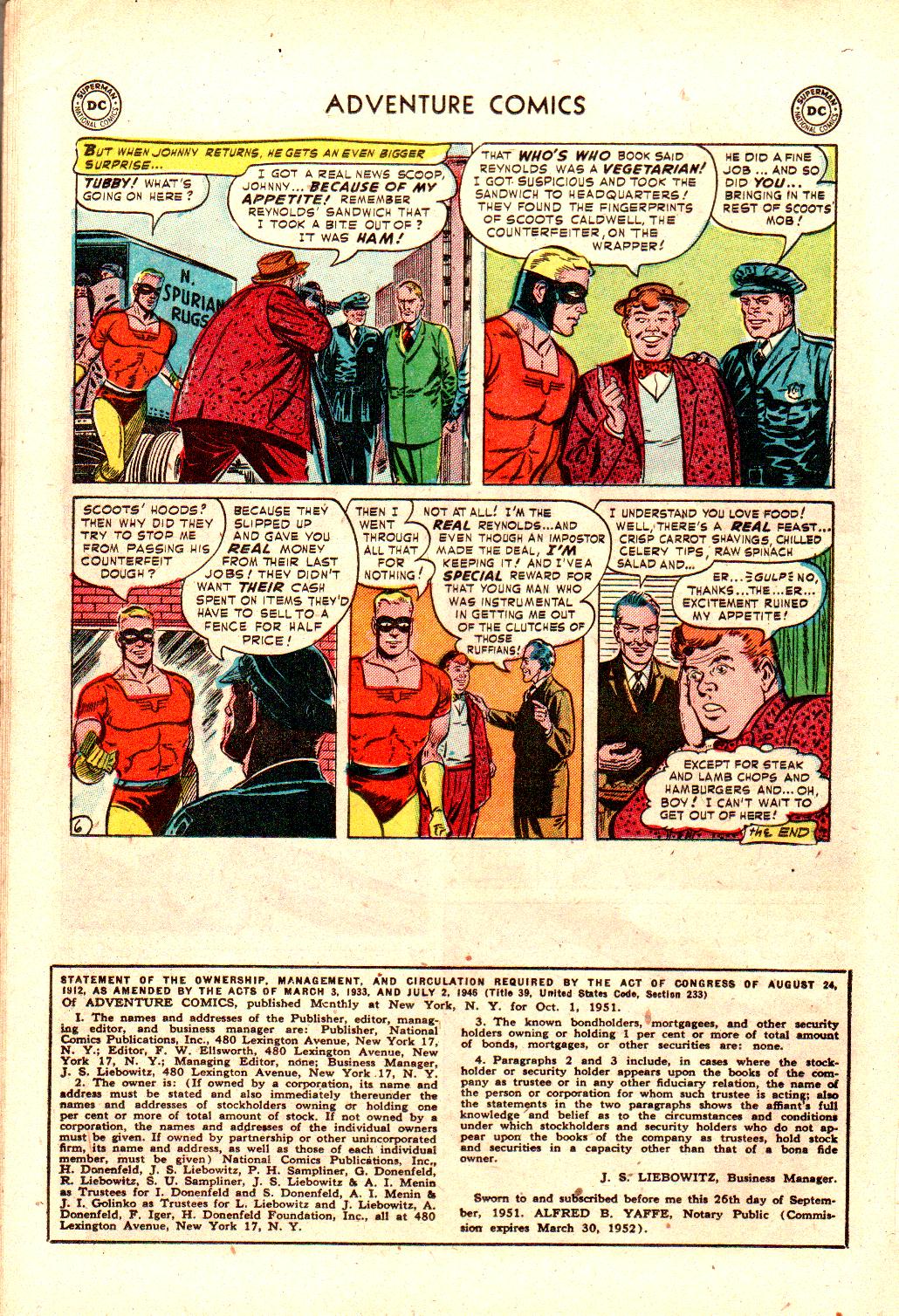 Read online Adventure Comics (1938) comic -  Issue #173 - 30