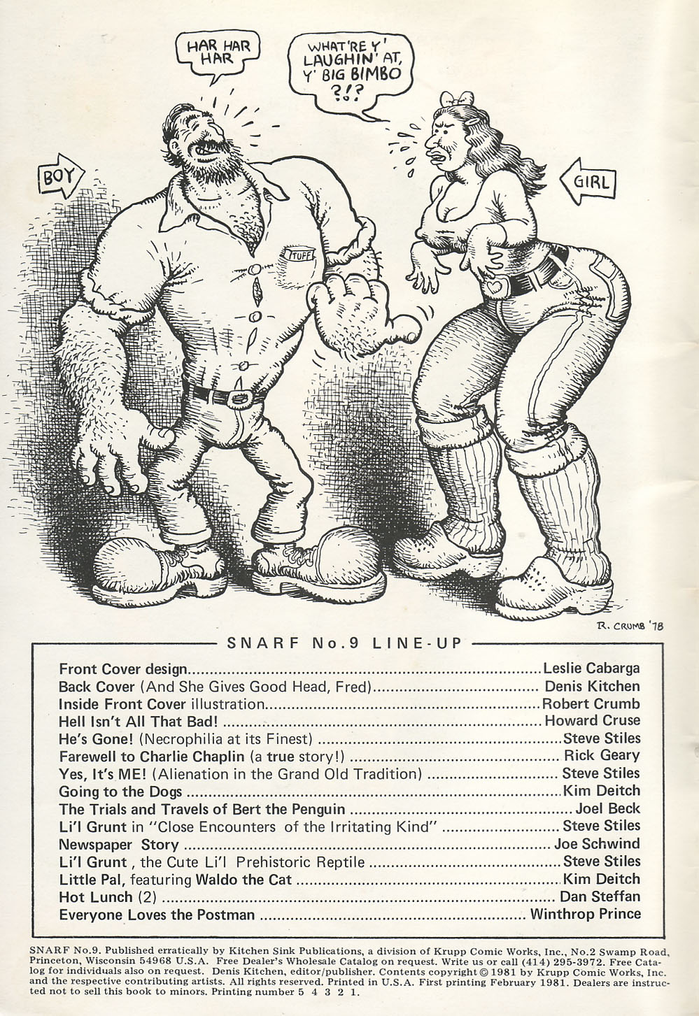 Read online Snarf comic -  Issue #9 - 2