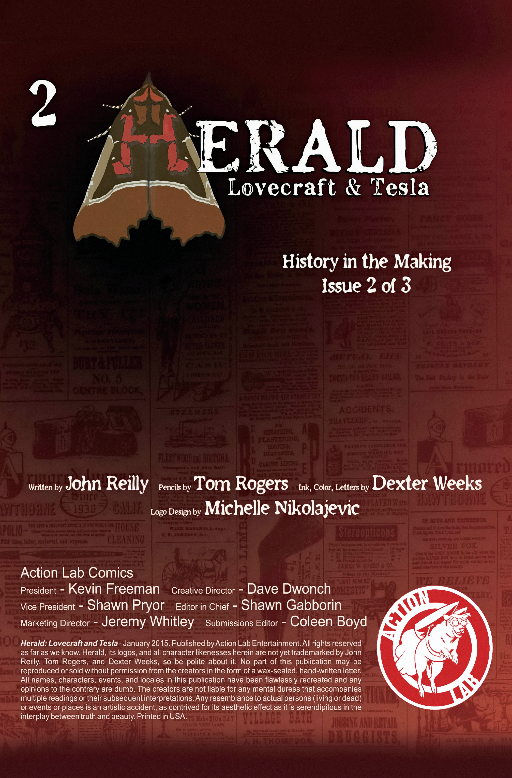 Read online Herald: Lovecraft and Tesla comic -  Issue #2 - 2