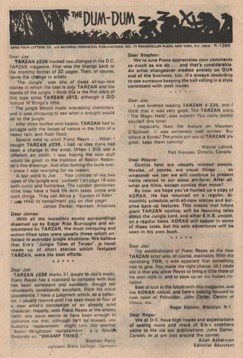 Read online Tarzan (1972) comic -  Issue #240 - 19