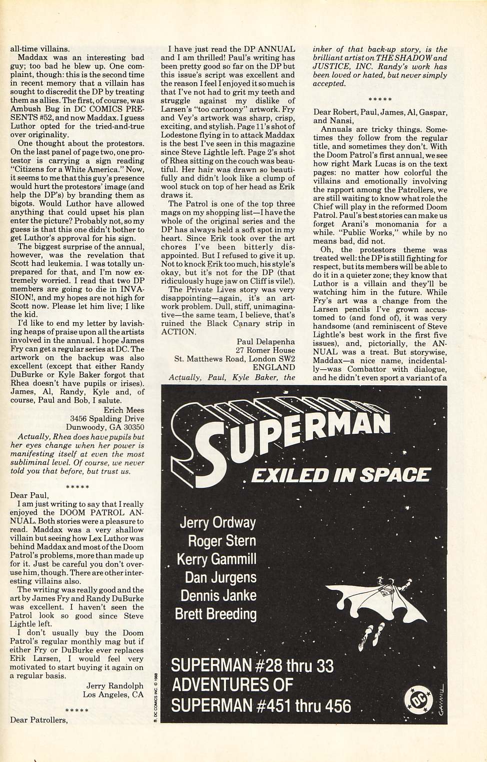 Read online Doom Patrol (1987) comic -  Issue #19 - 26