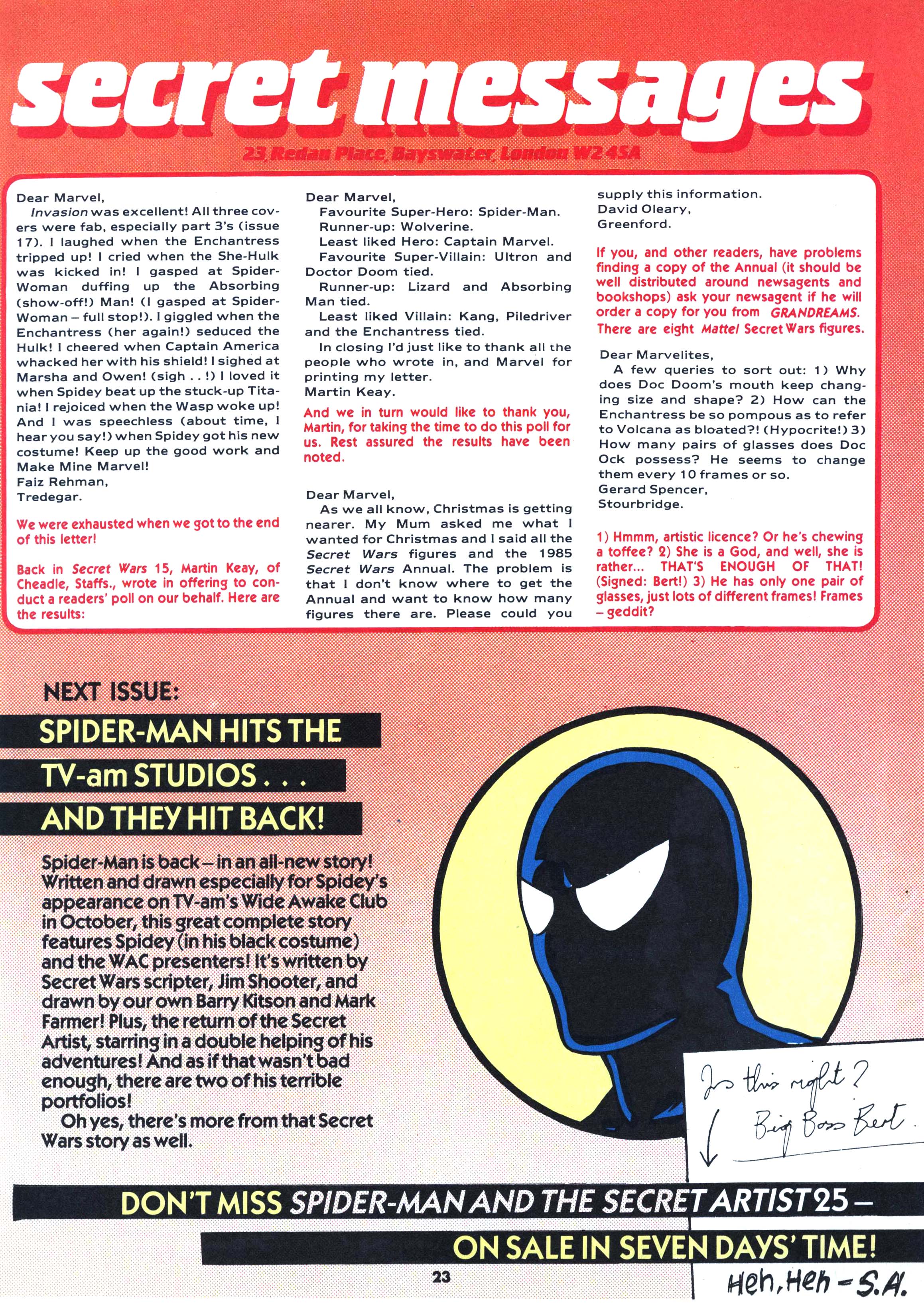 Read online Secret Wars (1985) comic -  Issue #24 - 22