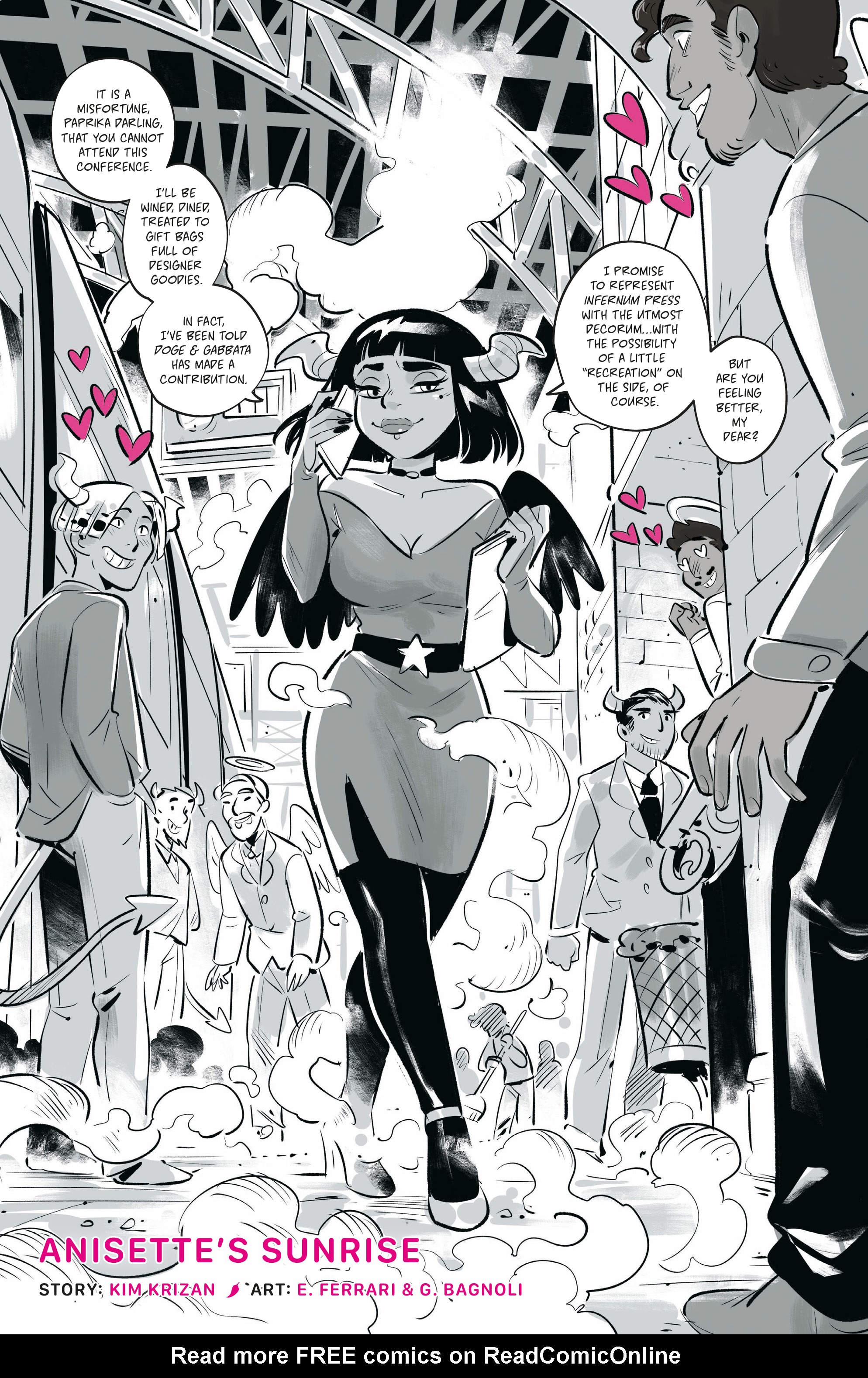 Read online Mirka Andolfo's Sweet Paprika: Black White & Pink (One-Shot) comic -  Issue # Full - 10