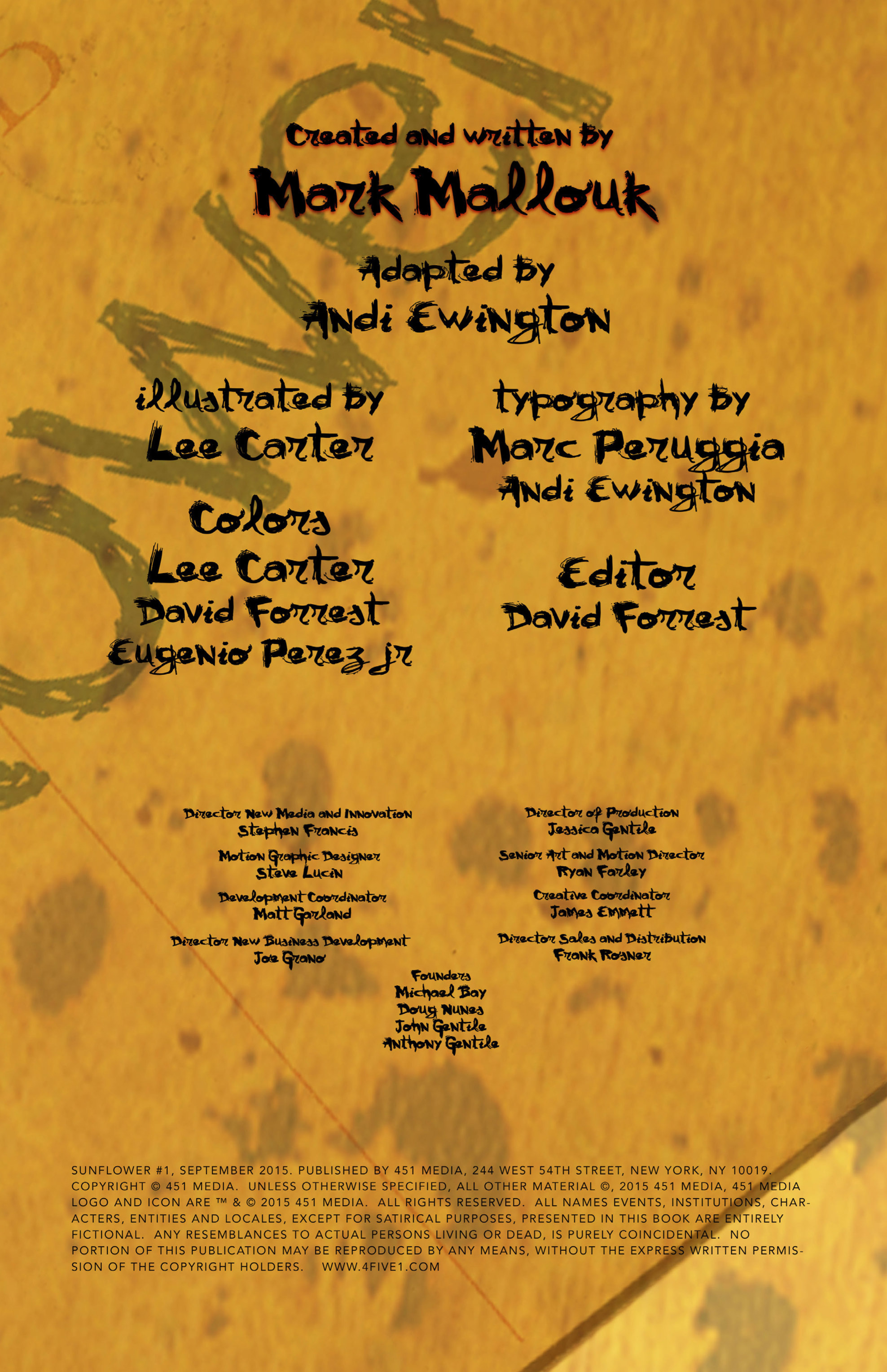 Read online Sunflower (2015) comic -  Issue #1 - 2