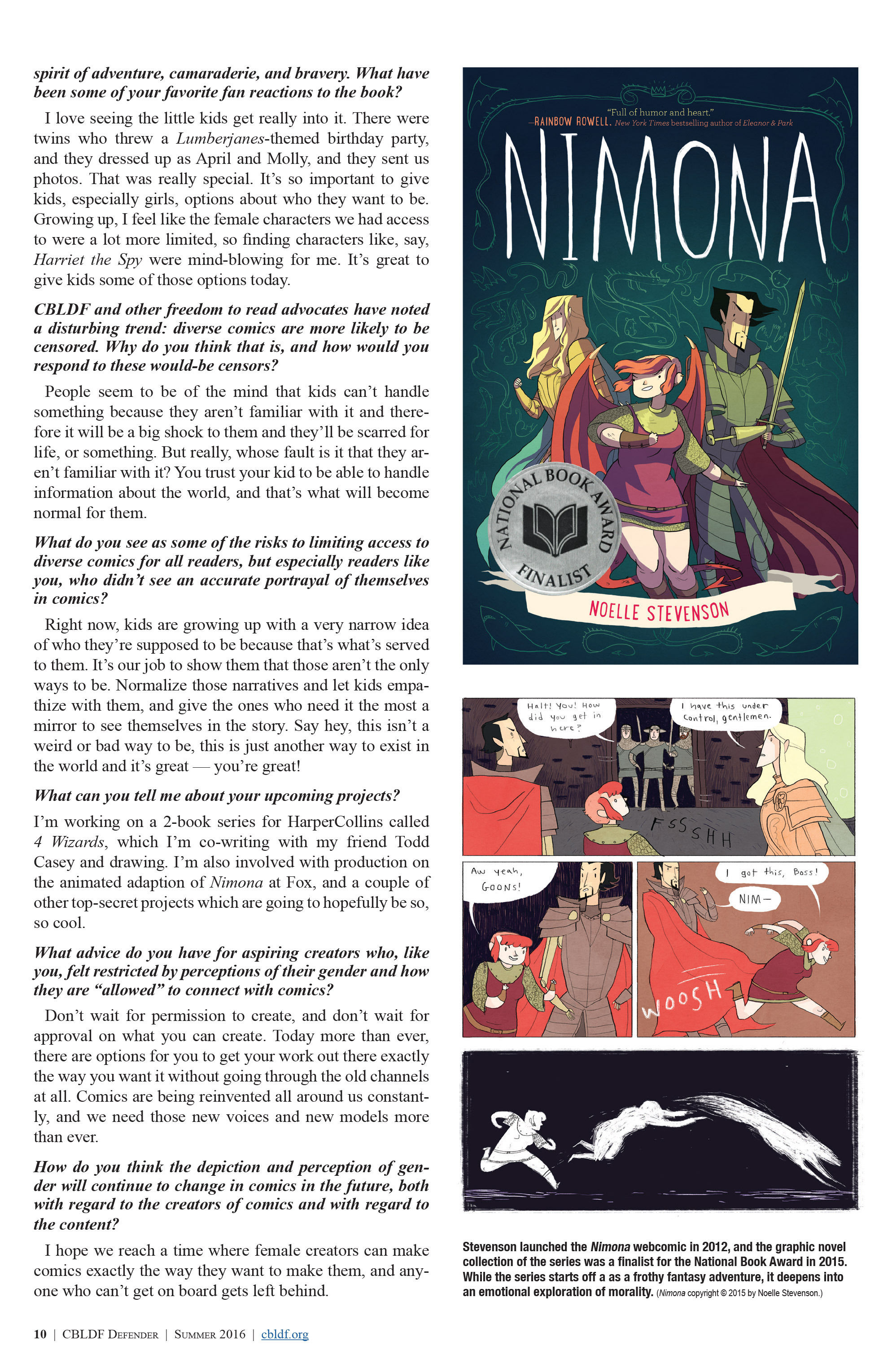 Read online CBLDF Defender comic -  Issue #6 - 10
