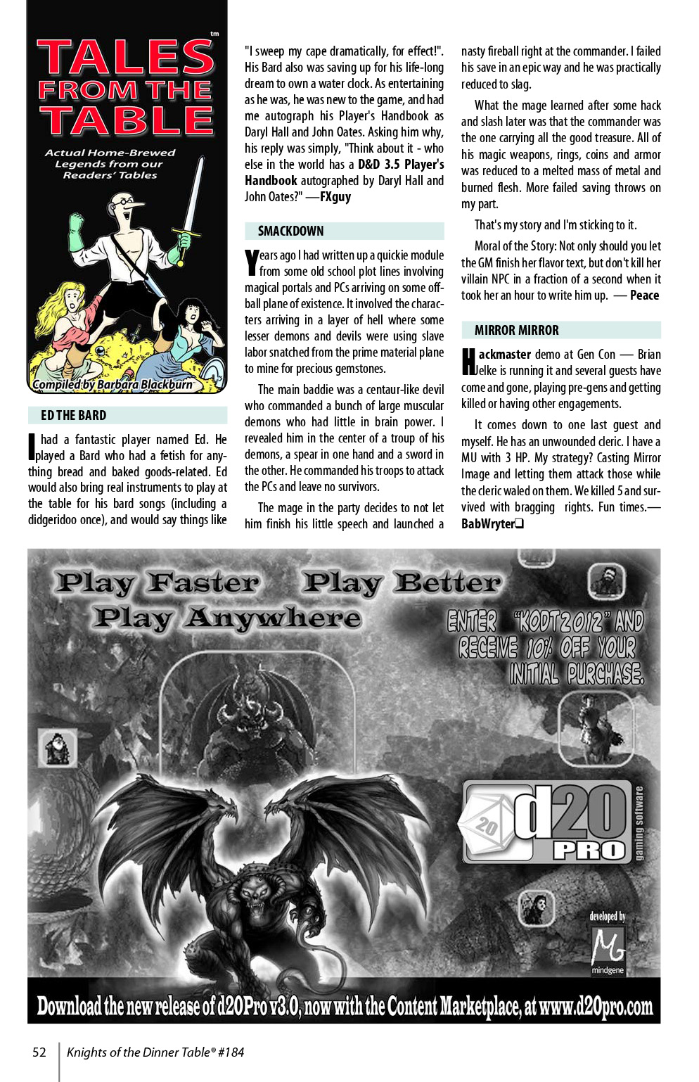 Read online Knights of the Dinner Table comic -  Issue #184 - 54