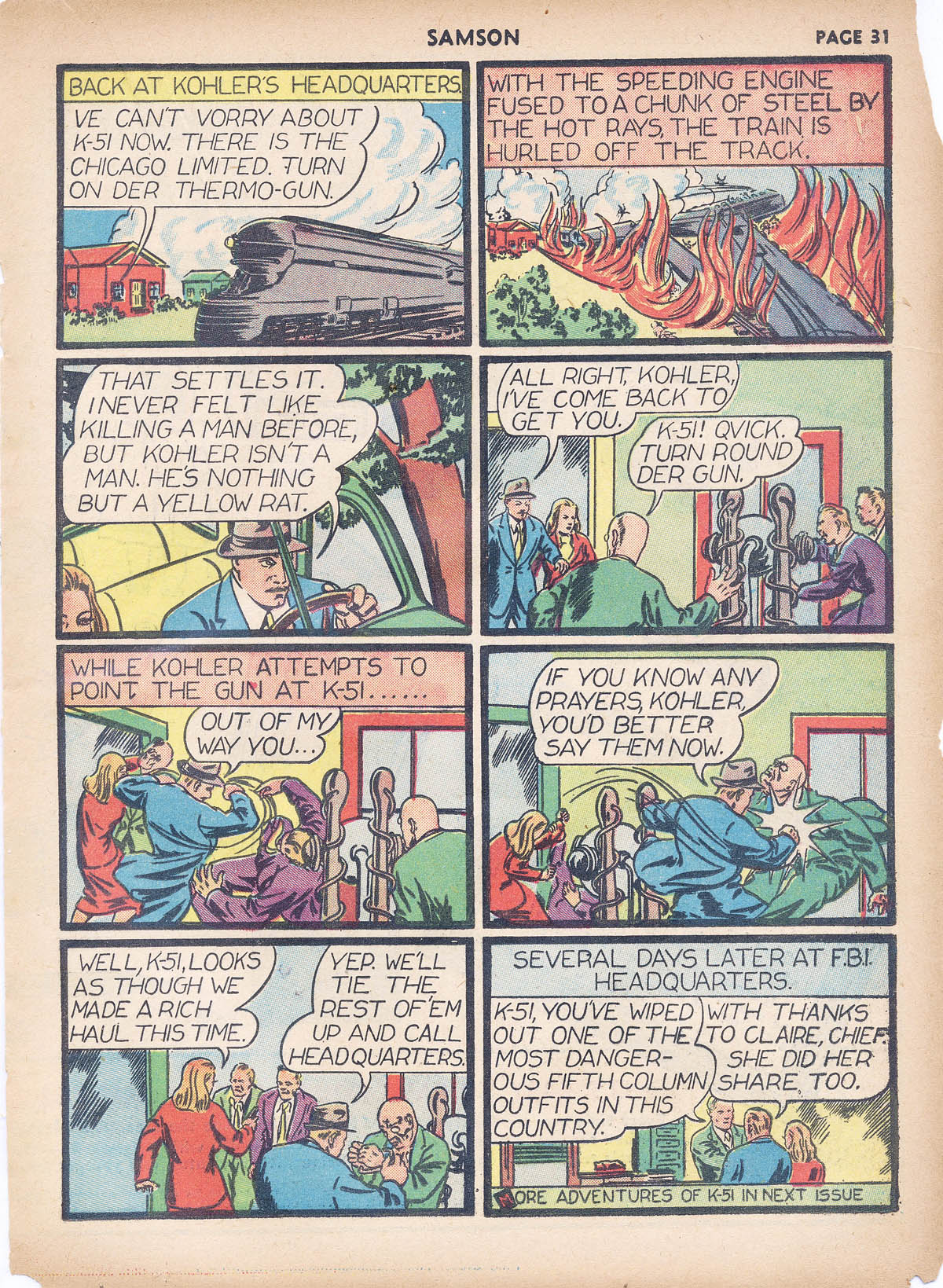 Read online Samson (1940) comic -  Issue #4 - 33