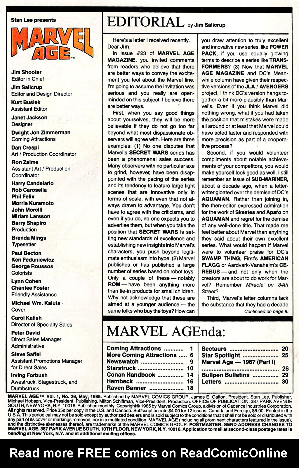 Read online Marvel Age comic -  Issue #26 - 2