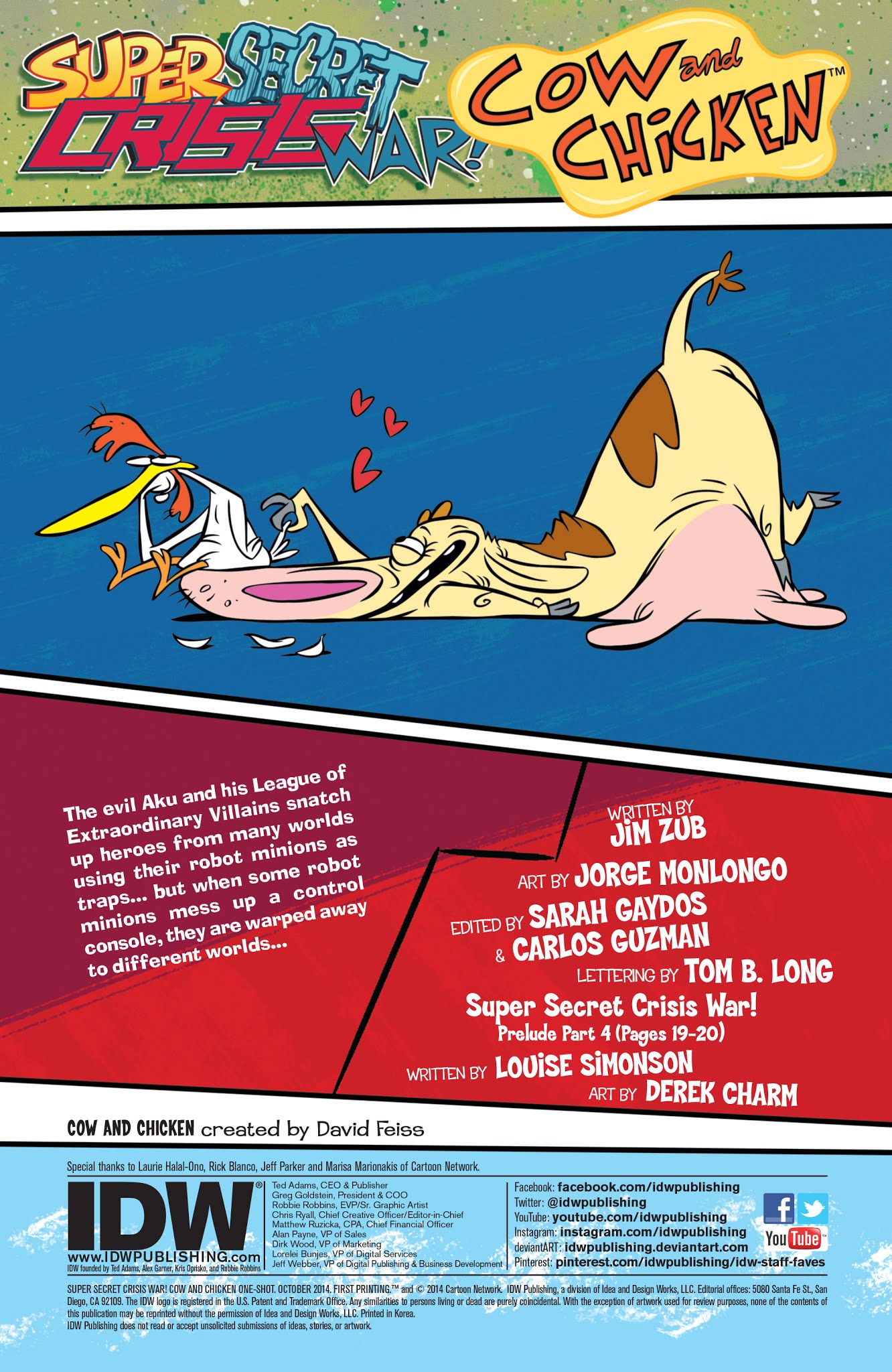 Read online Super Secret Crisis War!  Cow and Chicken comic -  Issue # Full - 2