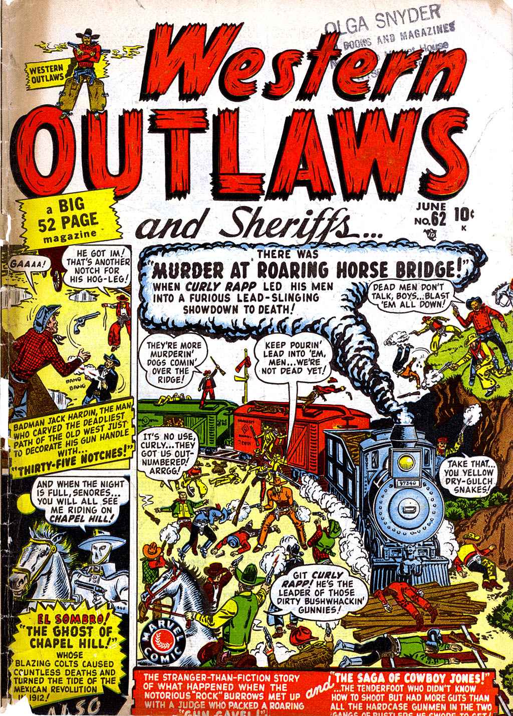 Read online Western Outlaws and Sheriffs comic -  Issue #62 - 1