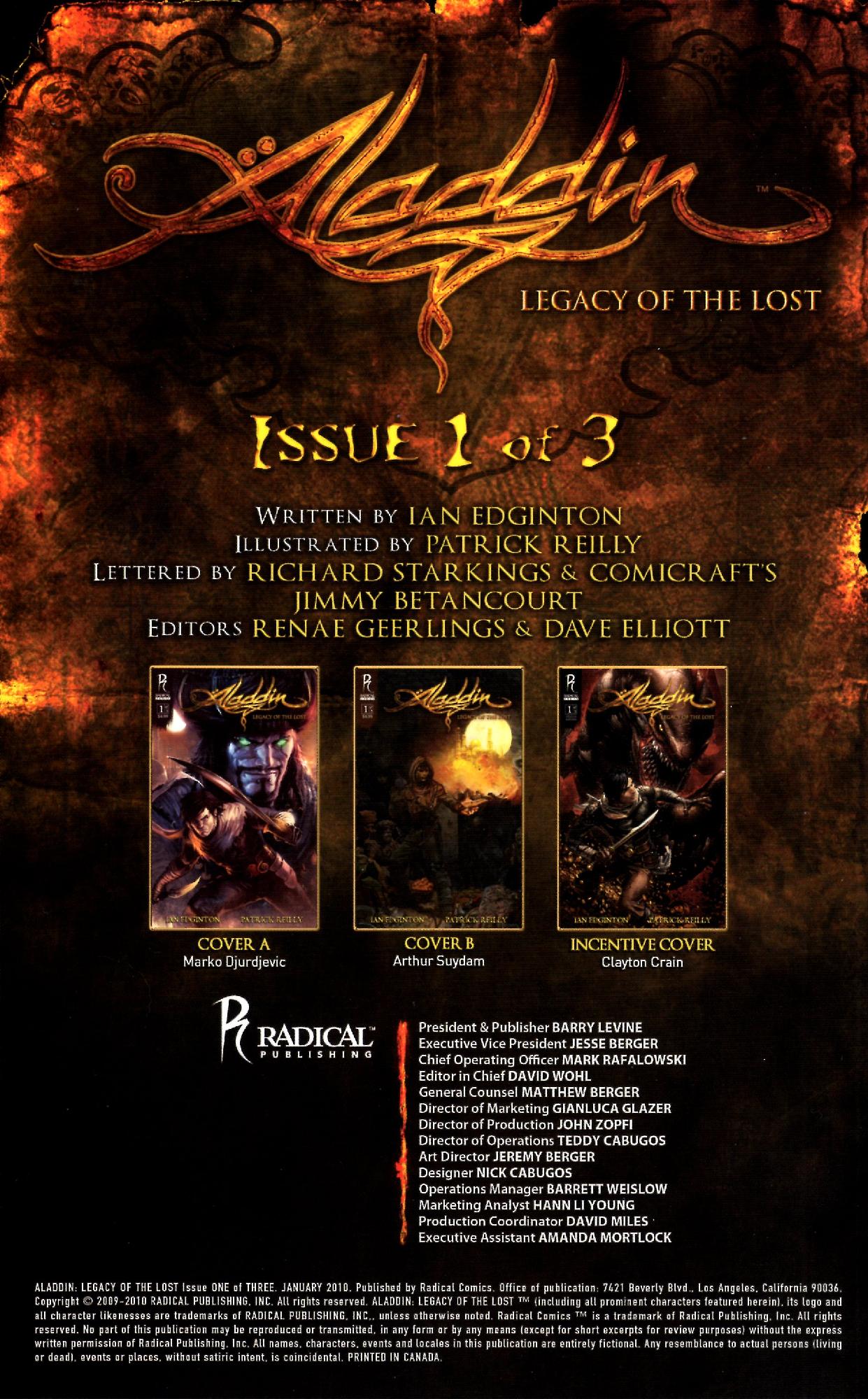 Read online Aladdin: Legacy Of The Lost comic -  Issue #1 - 2