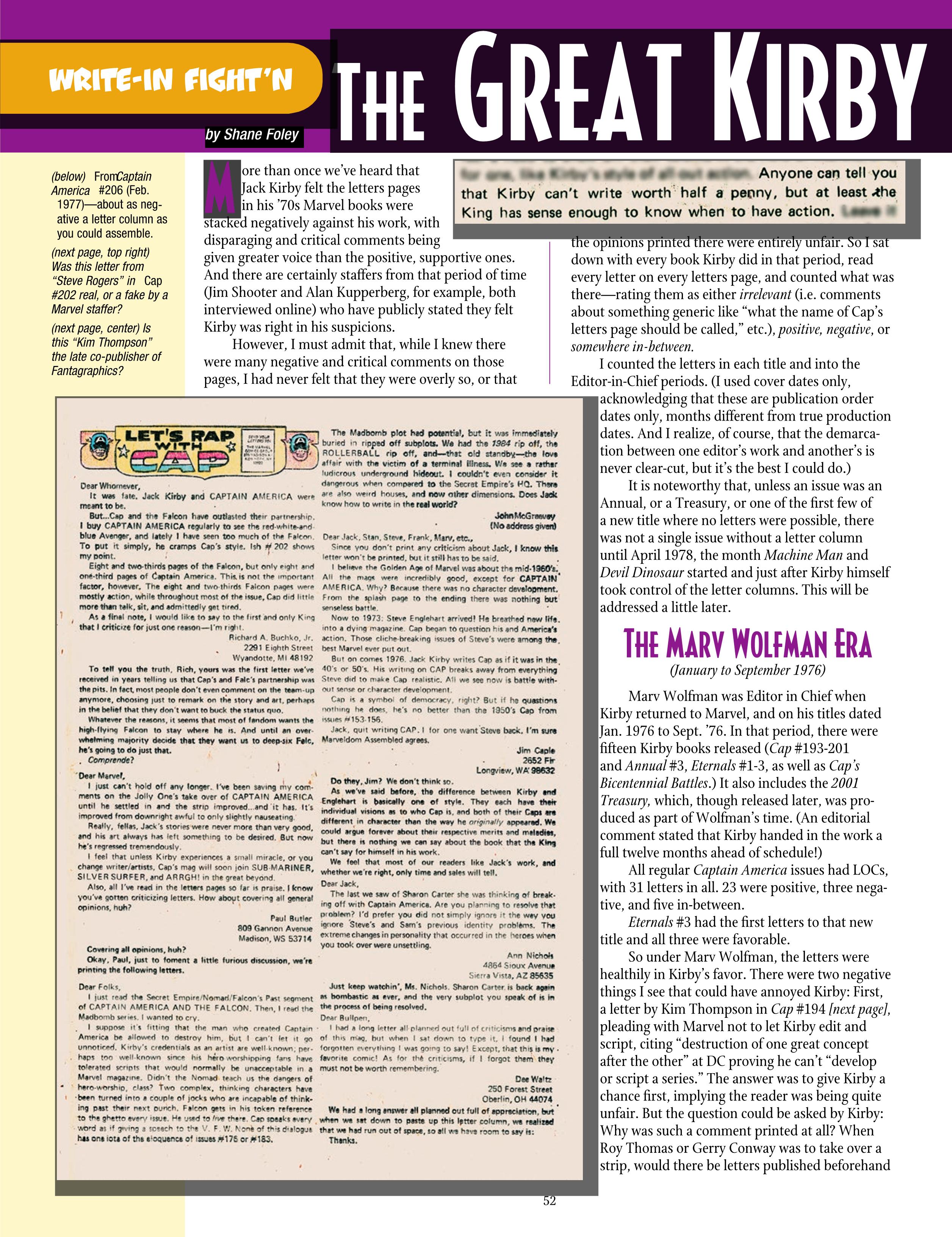 Read online The Jack Kirby Collector comic -  Issue #72 - 54