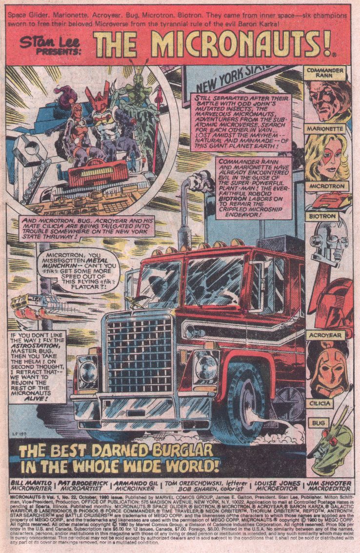Read online Micronauts (1979) comic -  Issue #22 - 2