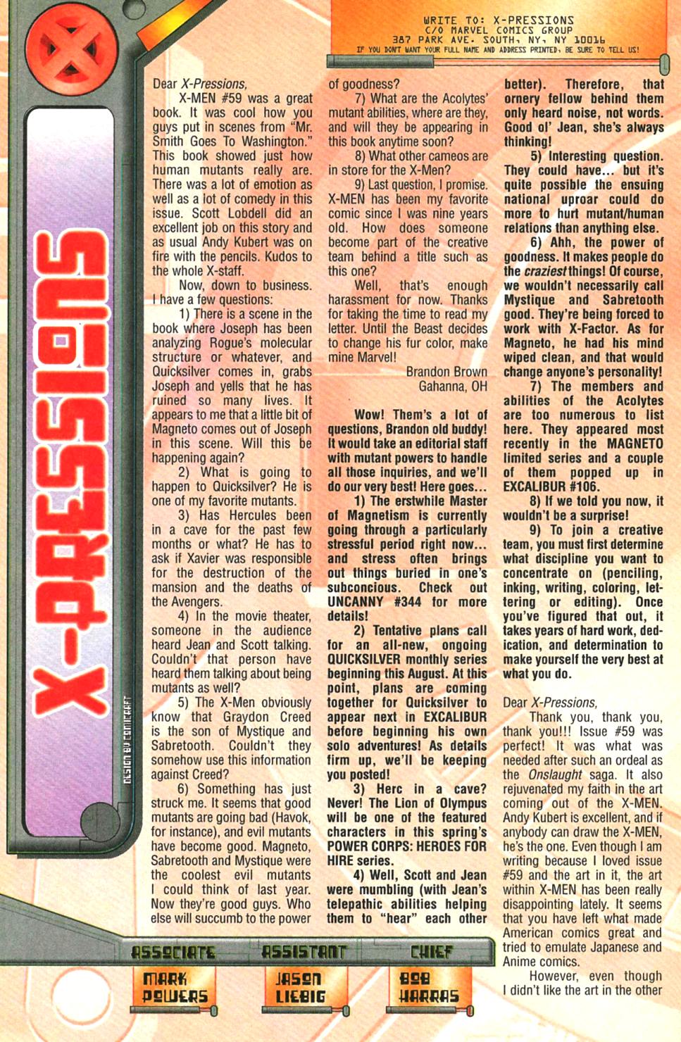 Read online X-Men (1991) comic -  Issue #63 - 22