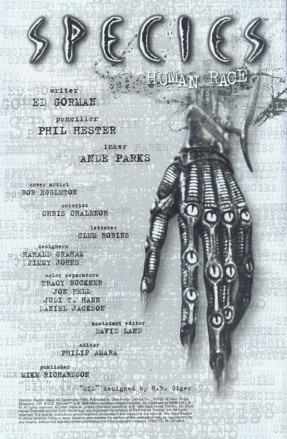 Read online Species: Human Race comic -  Issue #2 - 2