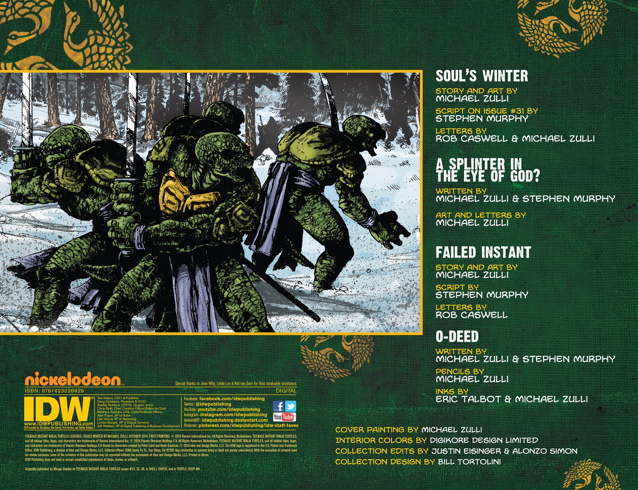 Read online Teenage Mutant Ninja Turtles Legends: Soul's Winter By Michael Zulli comic -  Issue # TPB - 3