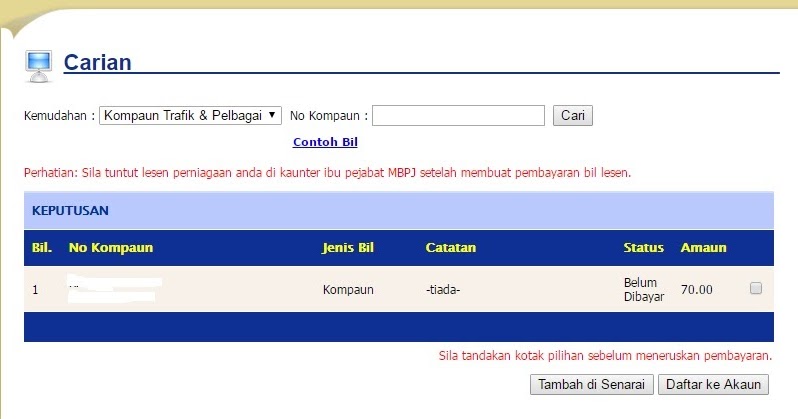 pay saman online mbpj
