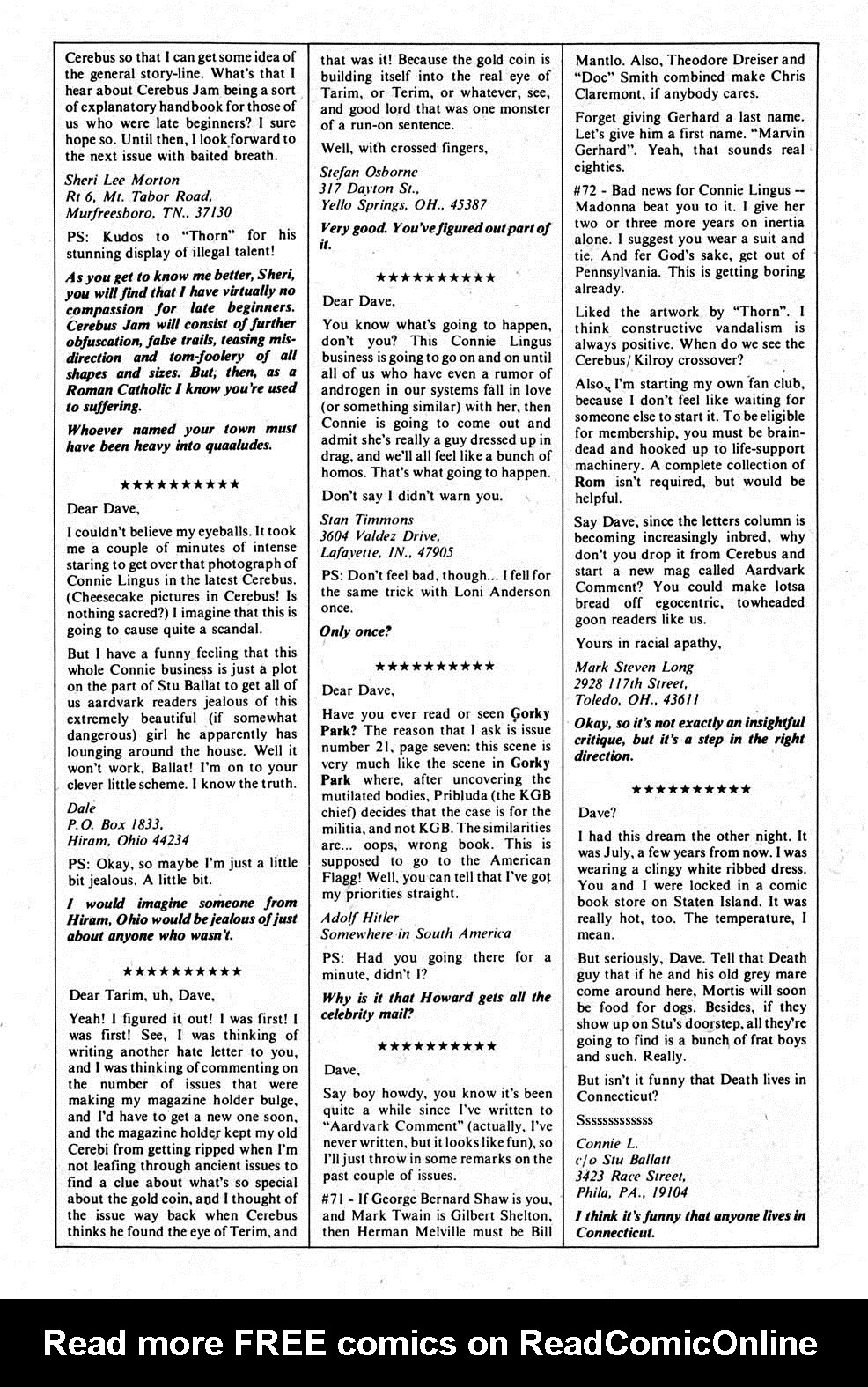 Cerebus Issue #74 #74 - English 26