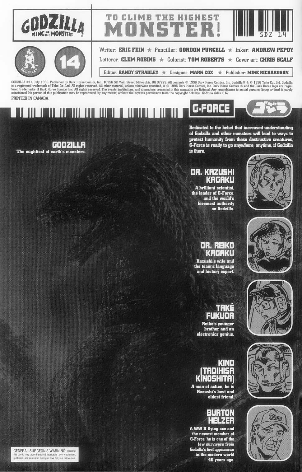 Read online Godzilla (1995) comic -  Issue #14 - 3