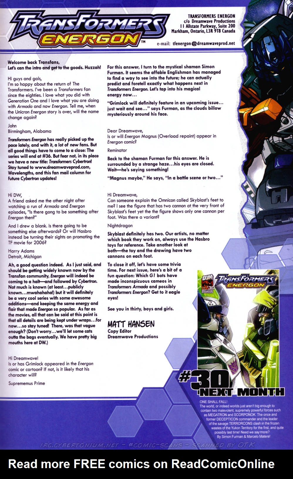 Read online Transformers Energon comic -  Issue #29 - 24