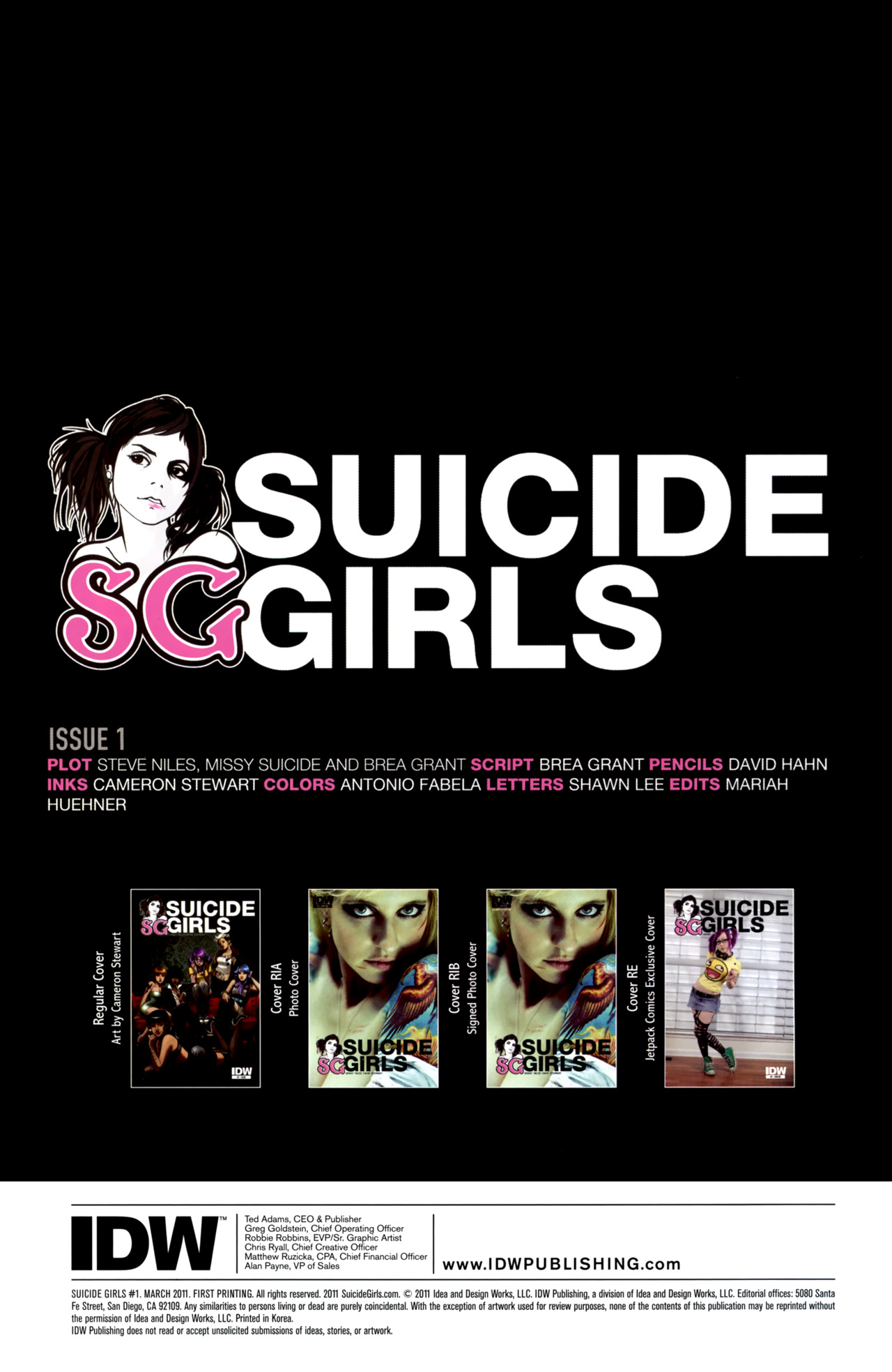 Read online Suicide Girls comic -  Issue #1 - 2