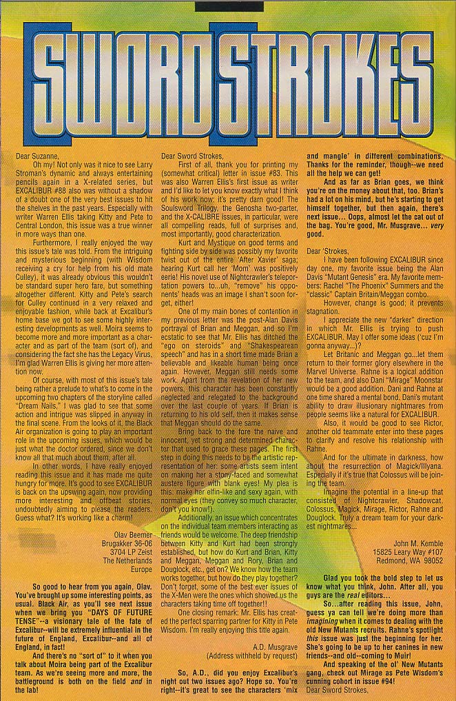 Read online Excalibur (1988) comic -  Issue #93 - 20