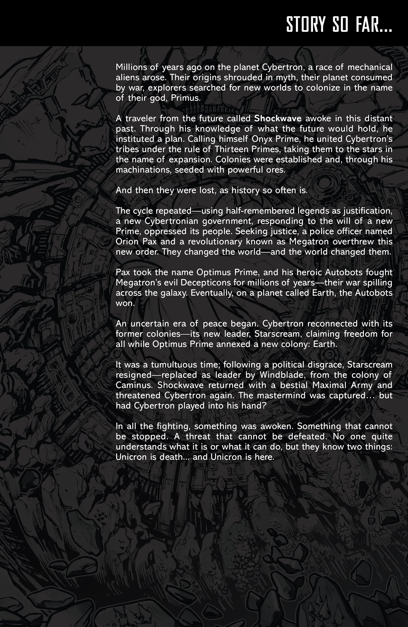 Read online Transformers: Unicron comic -  Issue #1 - 3