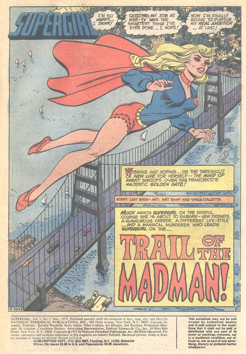 Read online Supergirl (1972) comic -  Issue #1 - 2