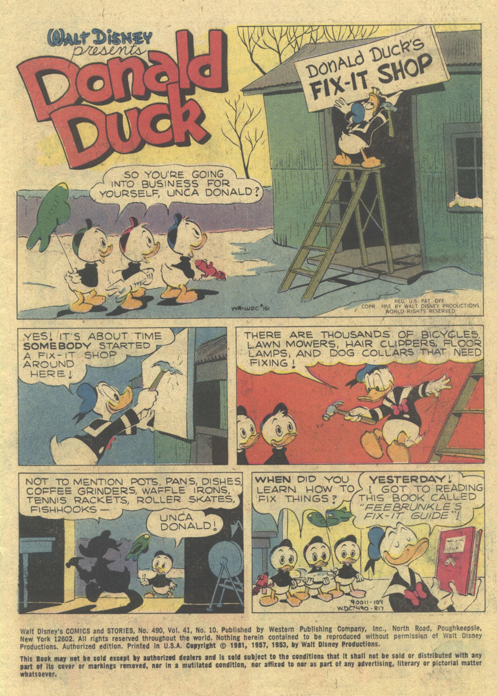 Read online Walt Disney's Comics and Stories comic -  Issue #490 - 2