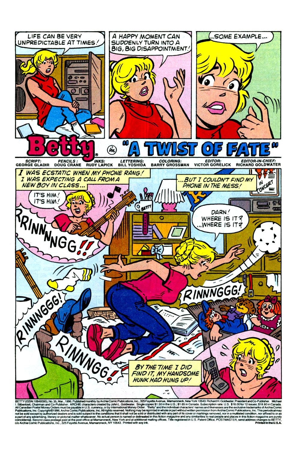 Read online Betty comic -  Issue #35 - 2